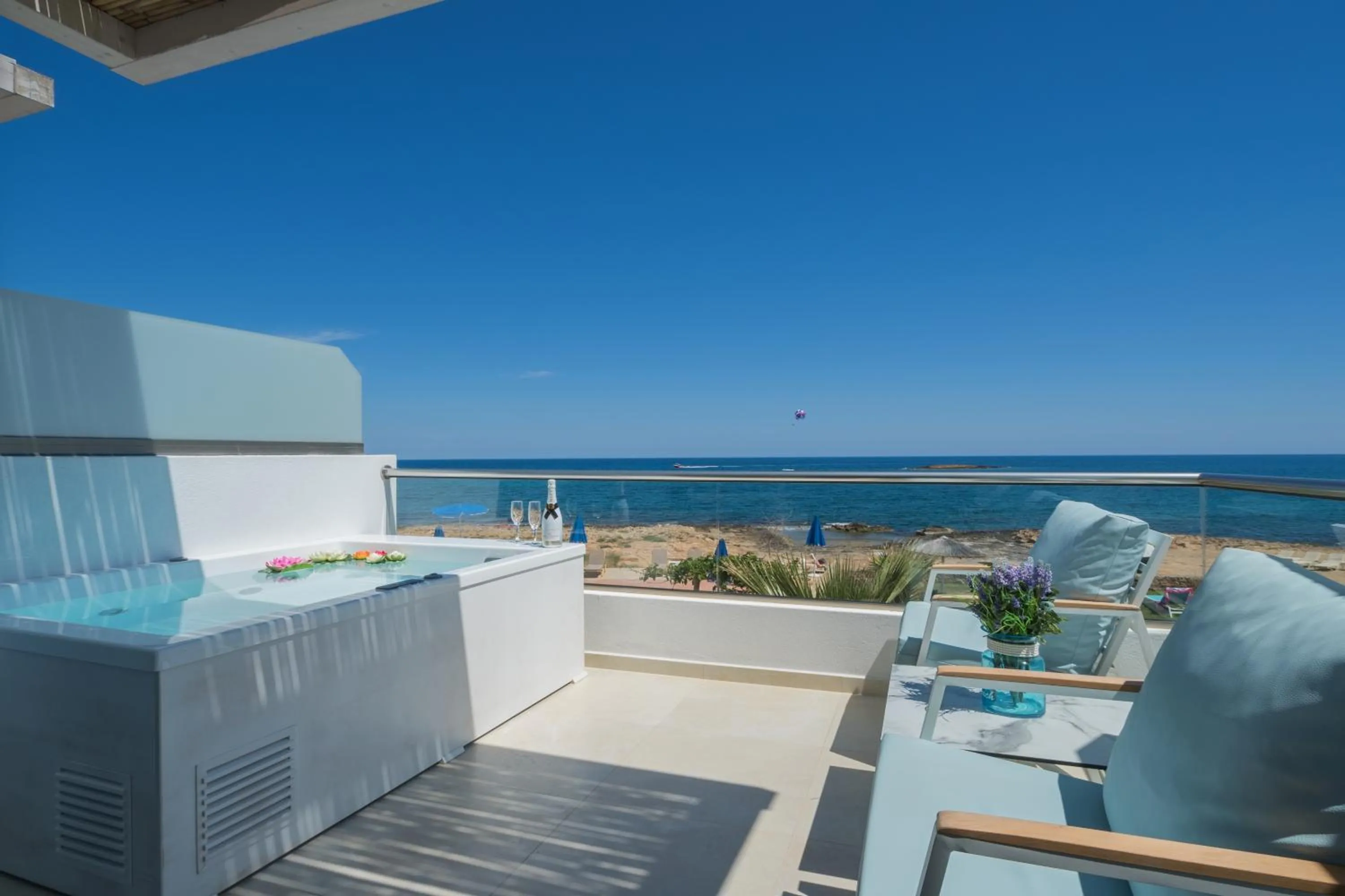 Hot Tub in Pyrgos Beach Hotel Apartments