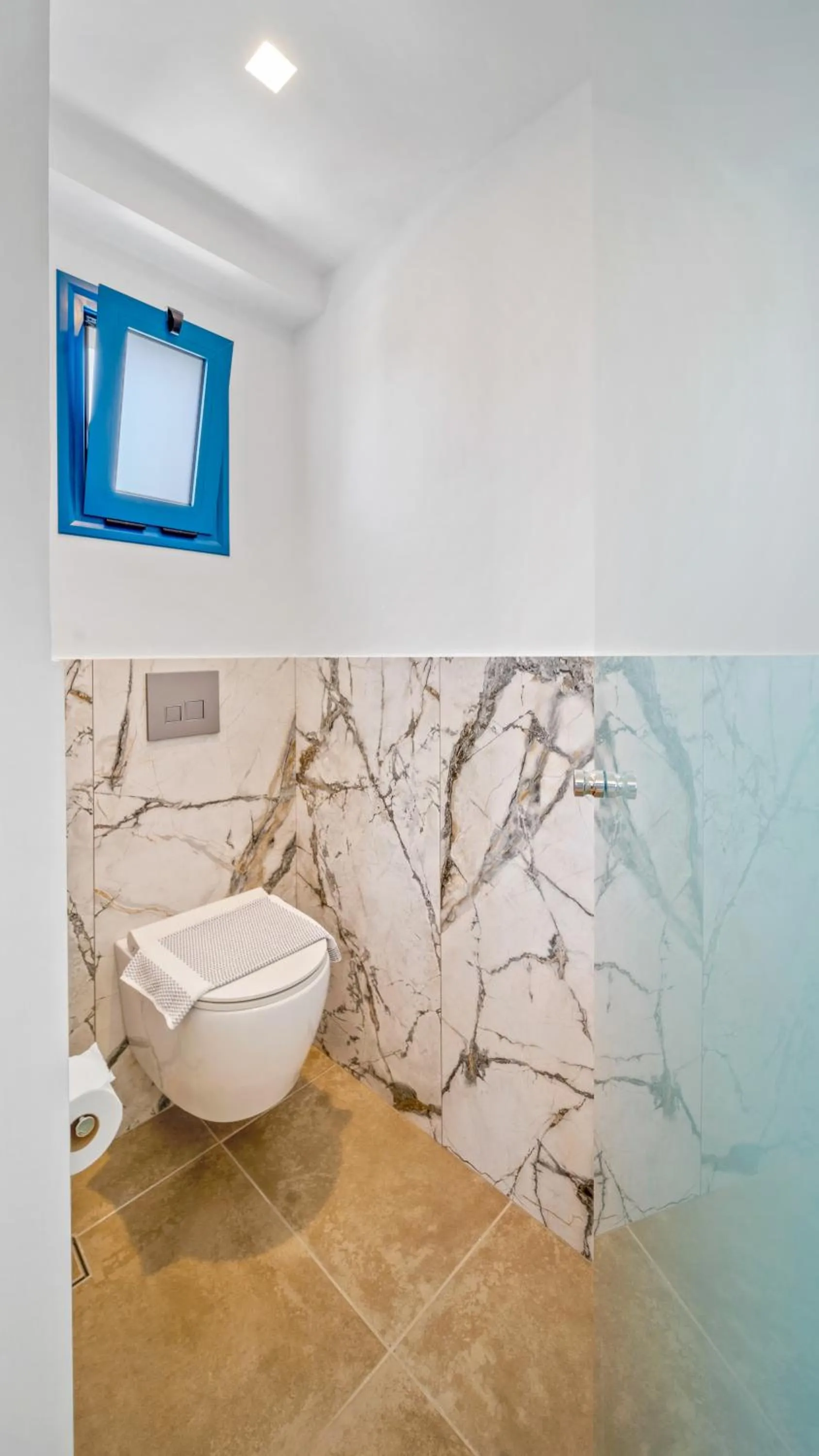 Toilet in Pyrgos Beach Hotel Apartments