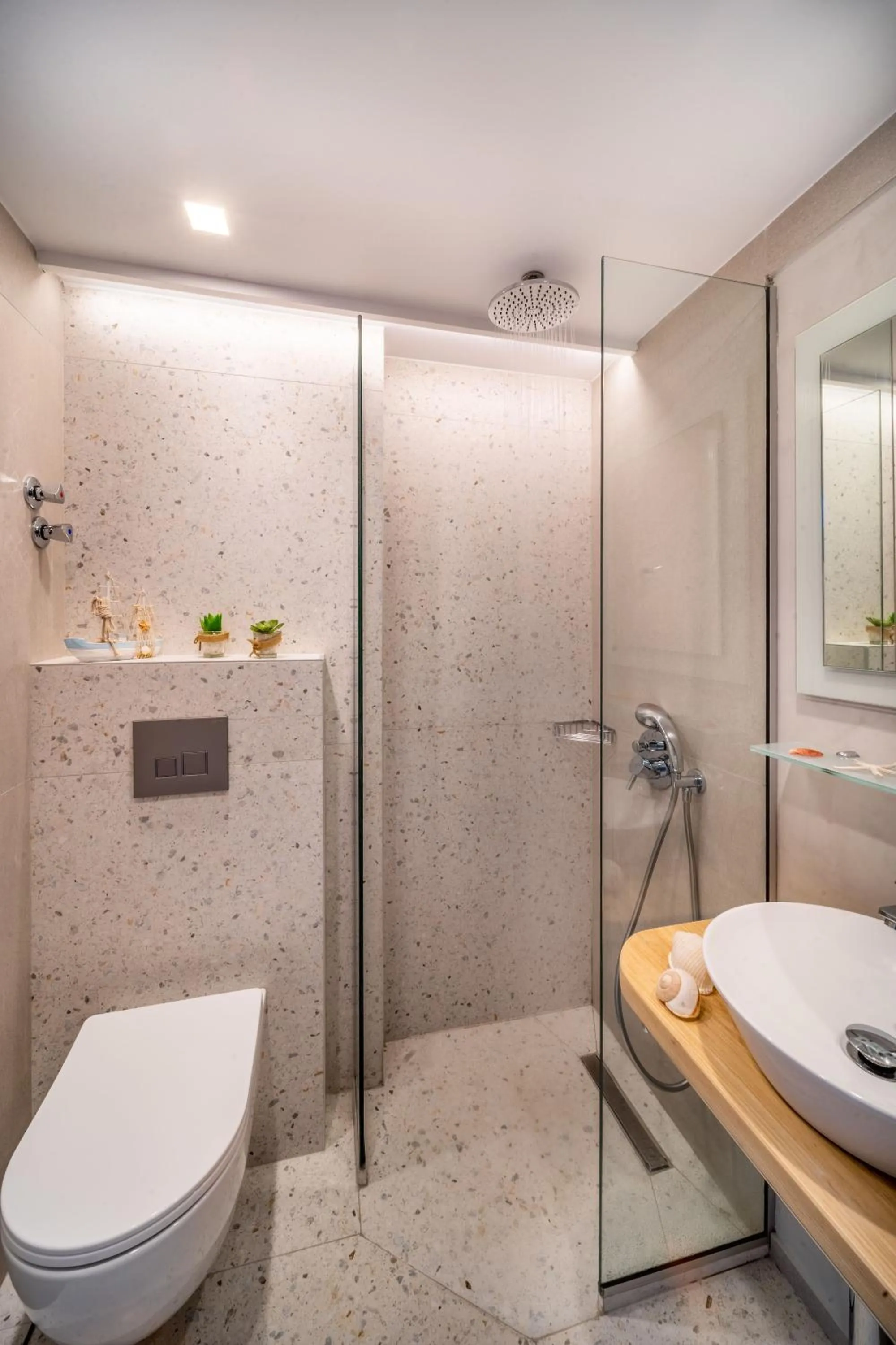 Toilet in Pyrgos Beach Hotel Apartments