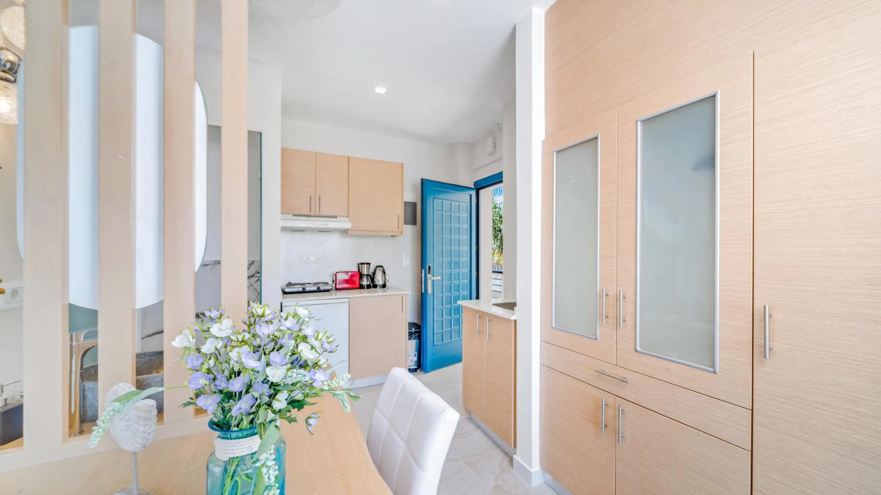 Bedroom in Pyrgos Beach Hotel Apartments