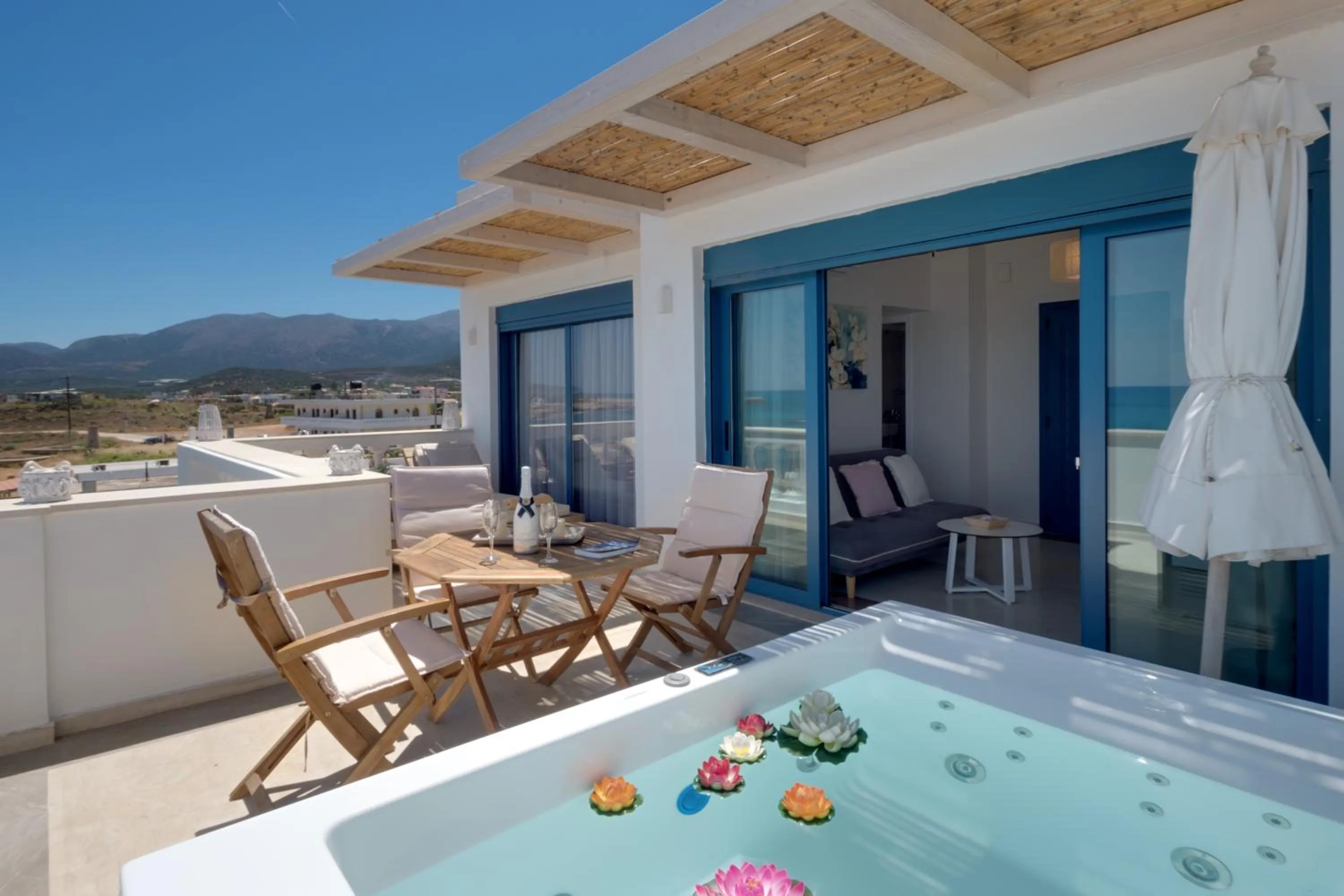 Hot Tub in Pyrgos Beach Hotel Apartments