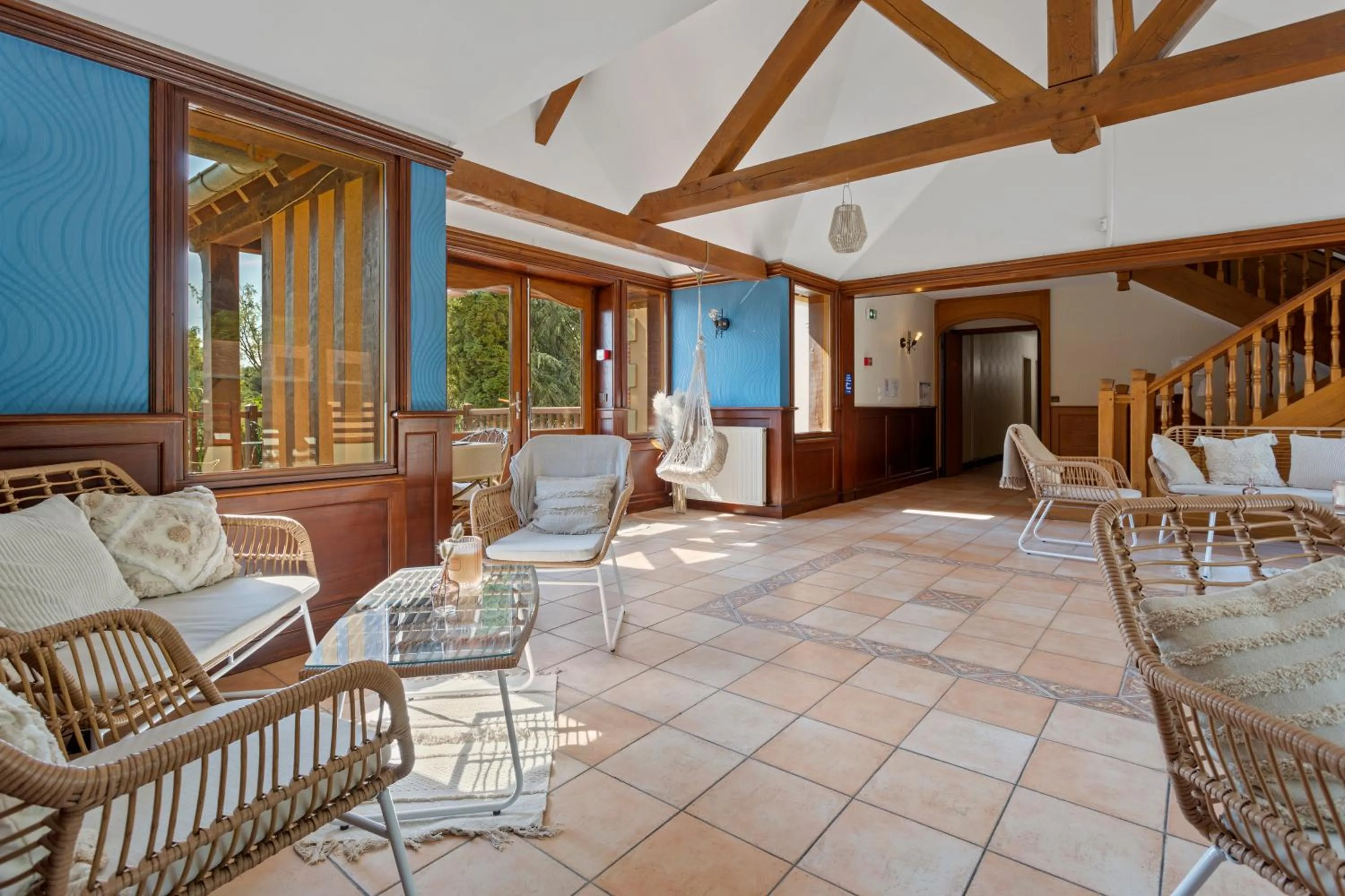 Patio in Hôtel Le Romantica