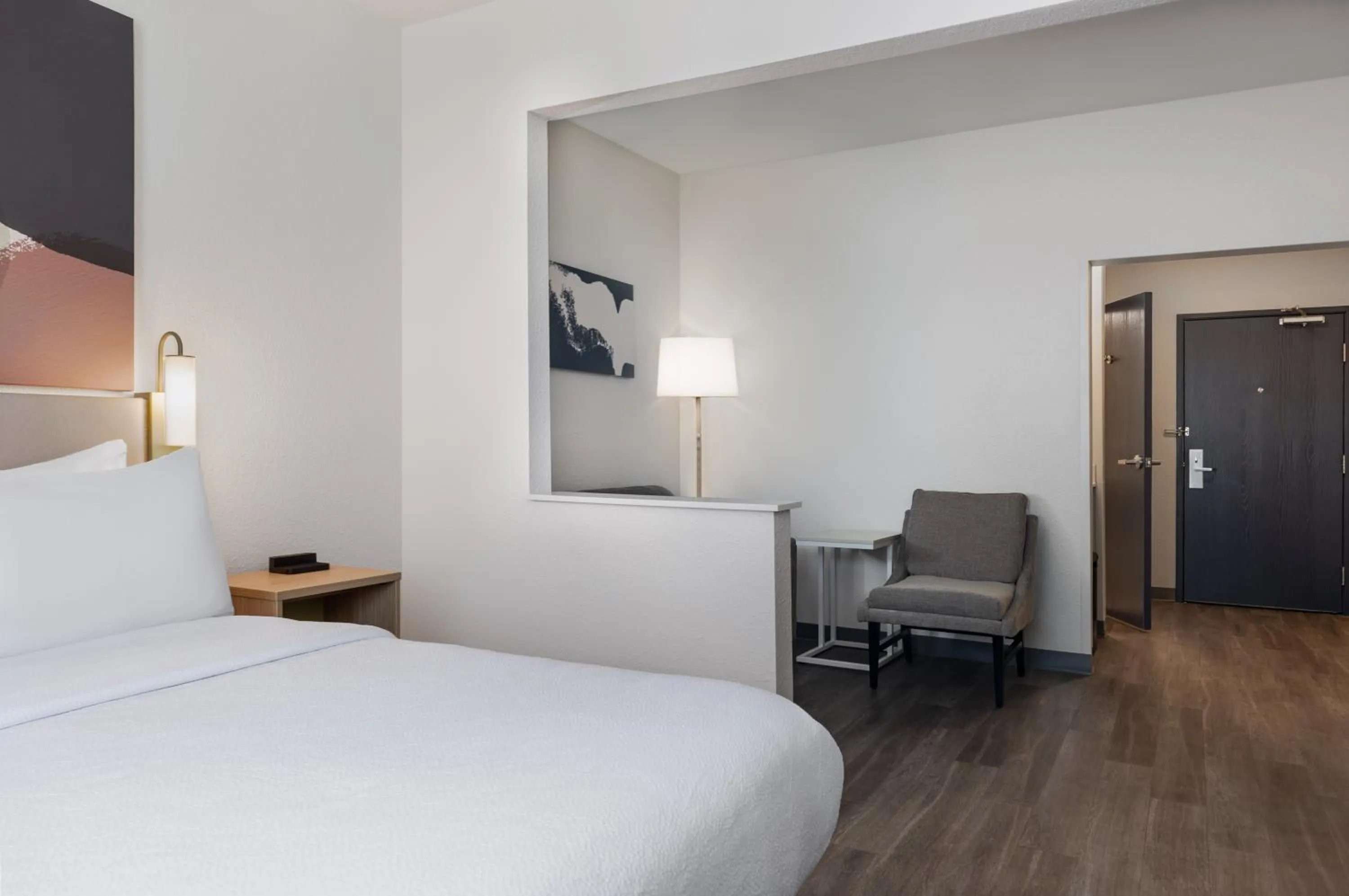 Bed in Spark by Hilton Indianapolis Northeast Fishers