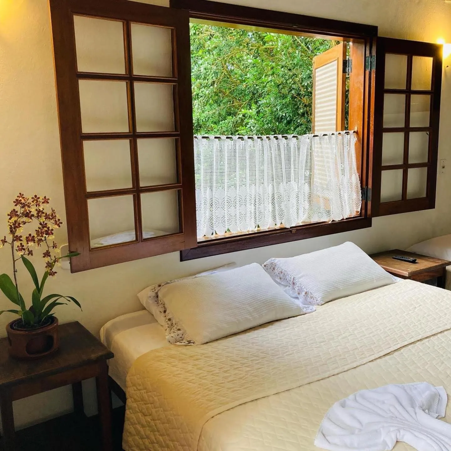 Bed in Pousada Rumo dos Ventos