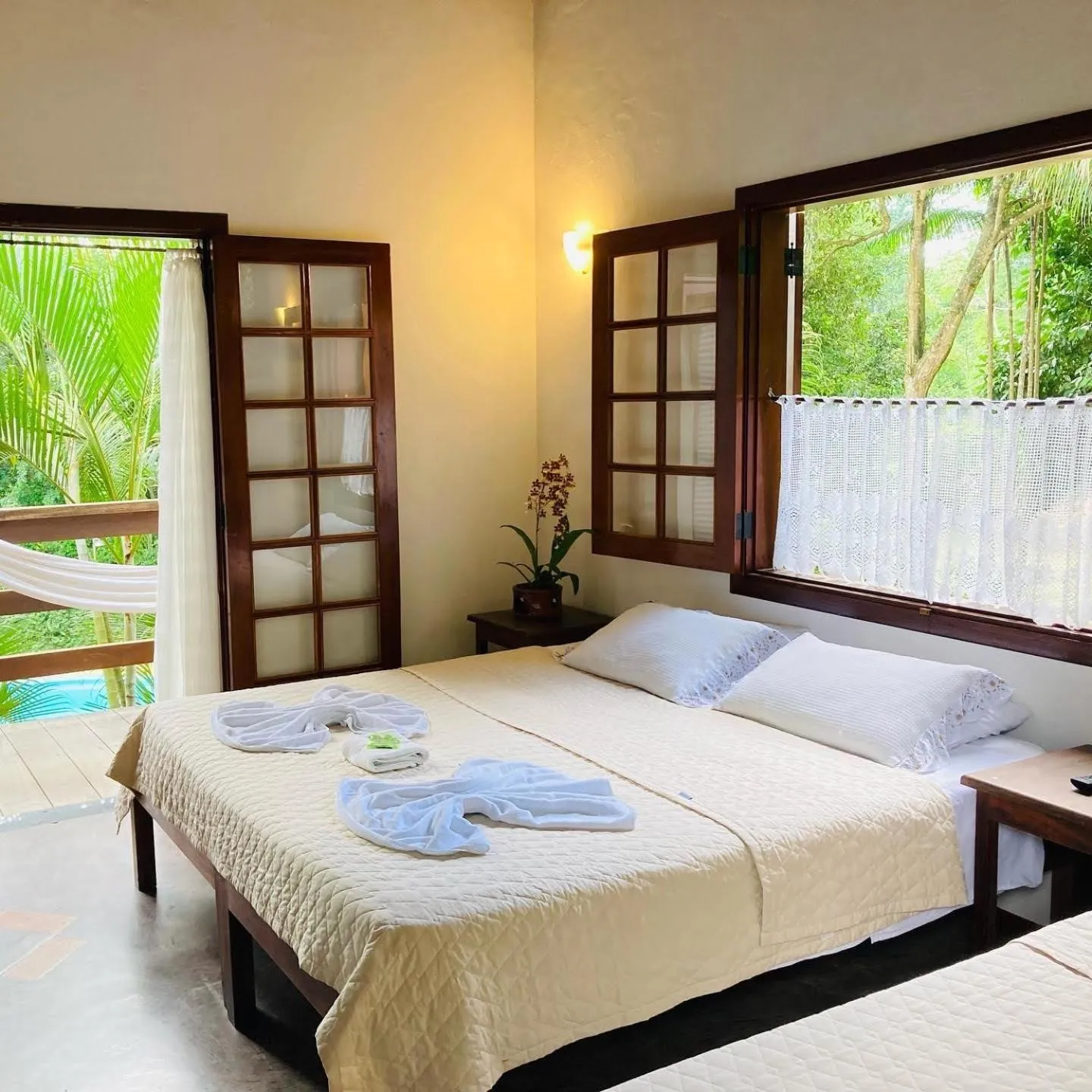 Bed in Pousada Rumo dos Ventos