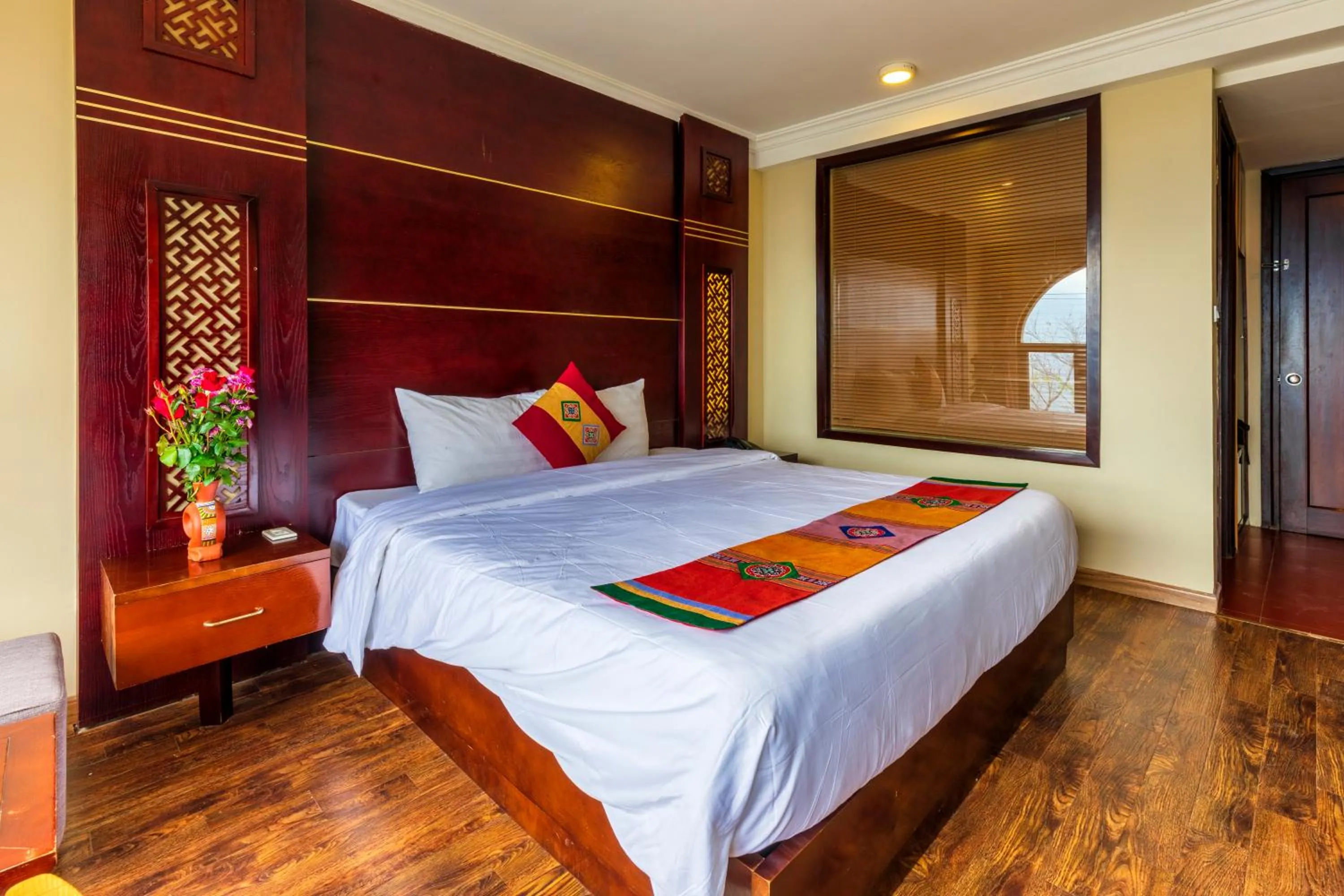 Bed in Sapa Vista Hotel