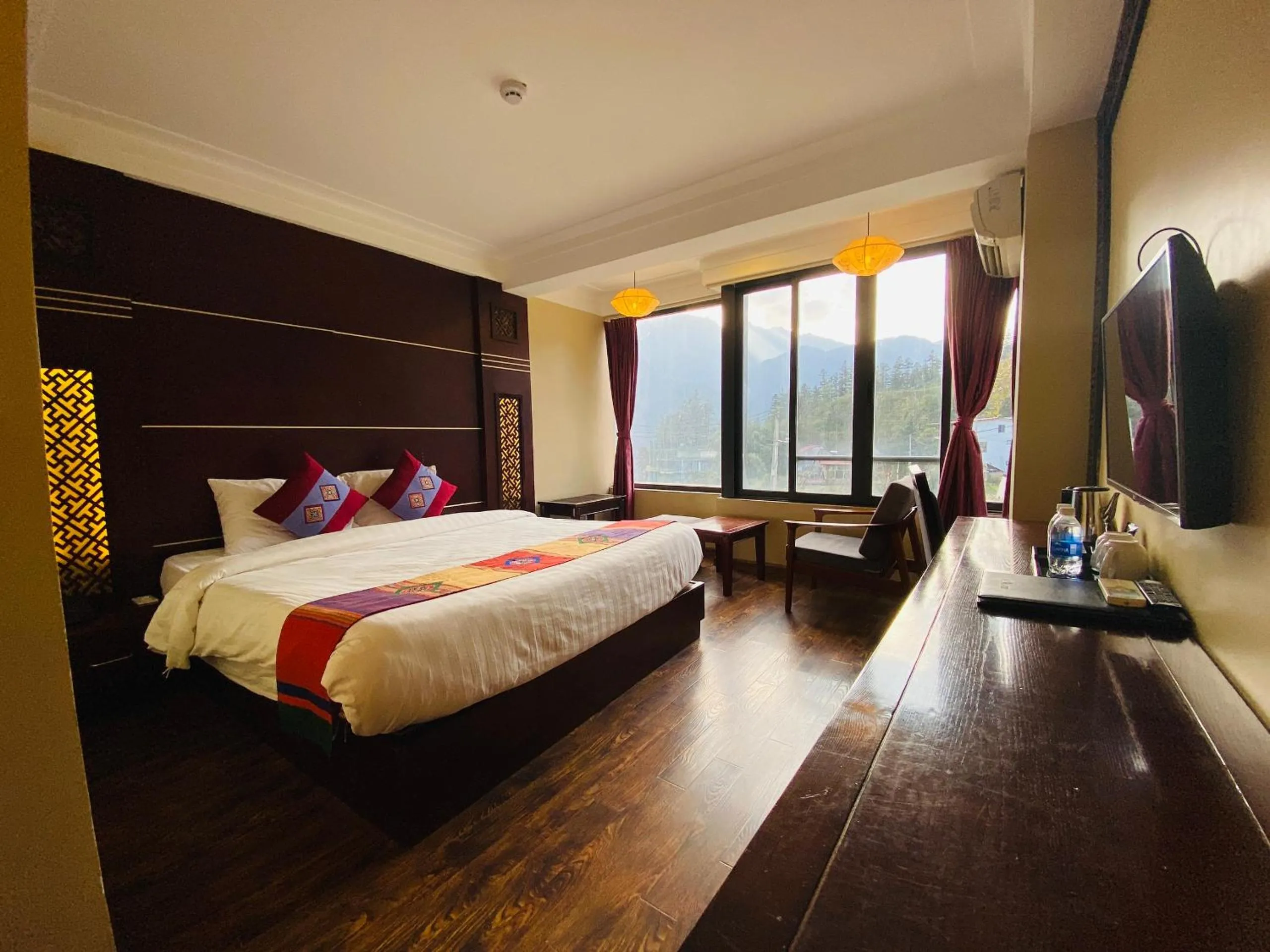 Bed in Sapa Vista Hotel