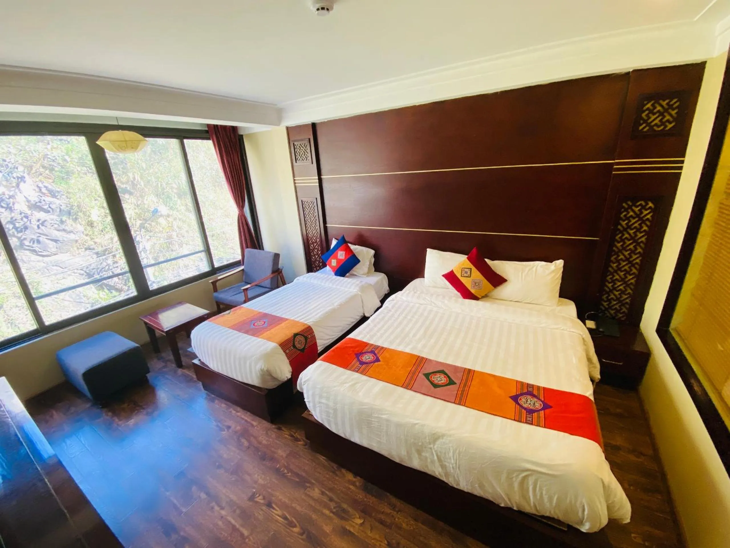 Bed in Sapa Vista Hotel