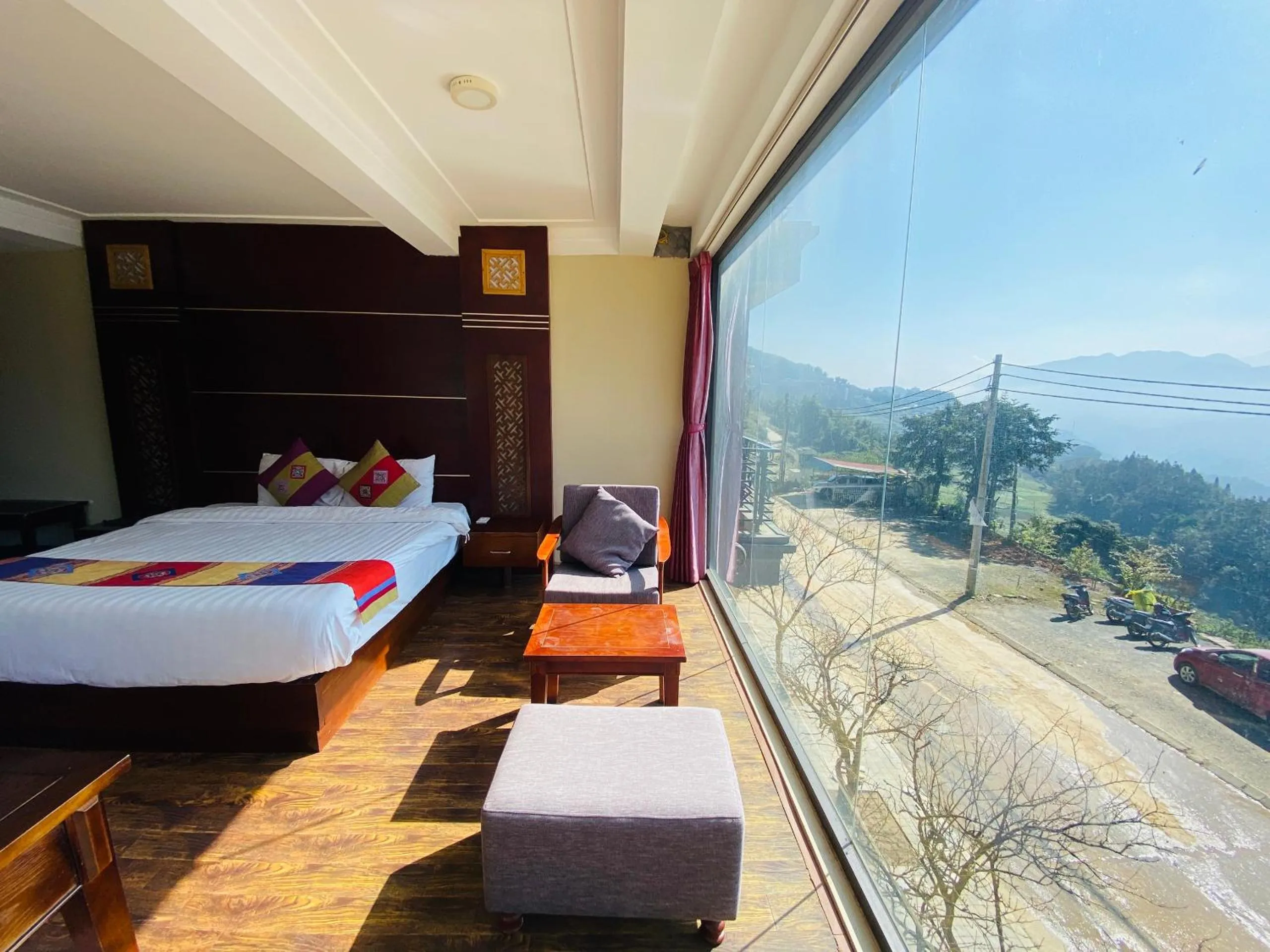 Bed in Sapa Vista Hotel