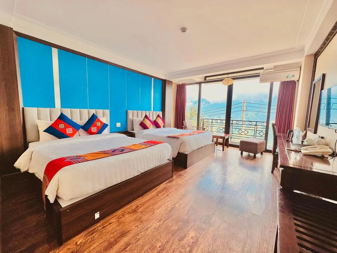 Bed in Sapa Vista Hotel