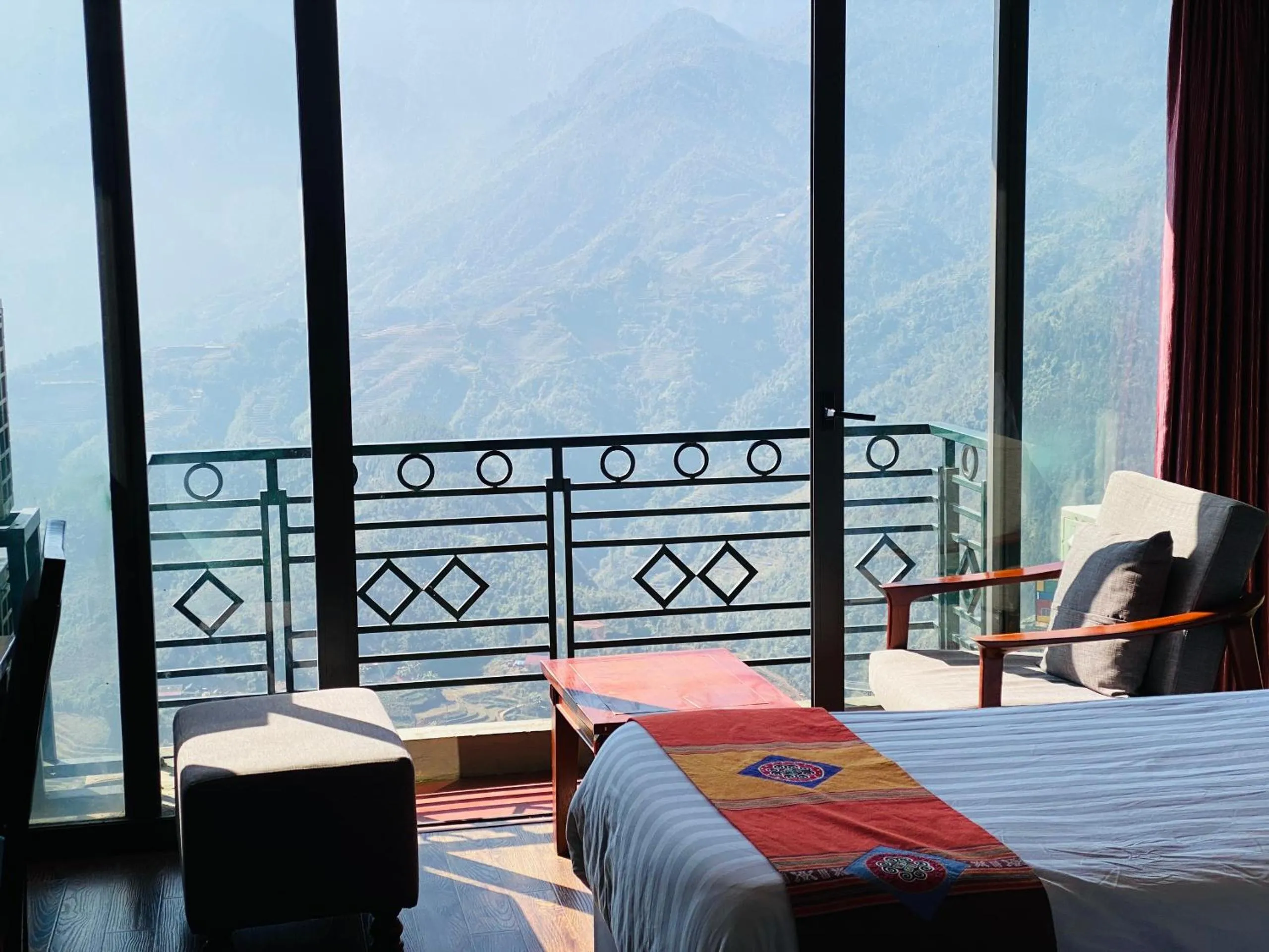 Bed in Sapa Vista Hotel
