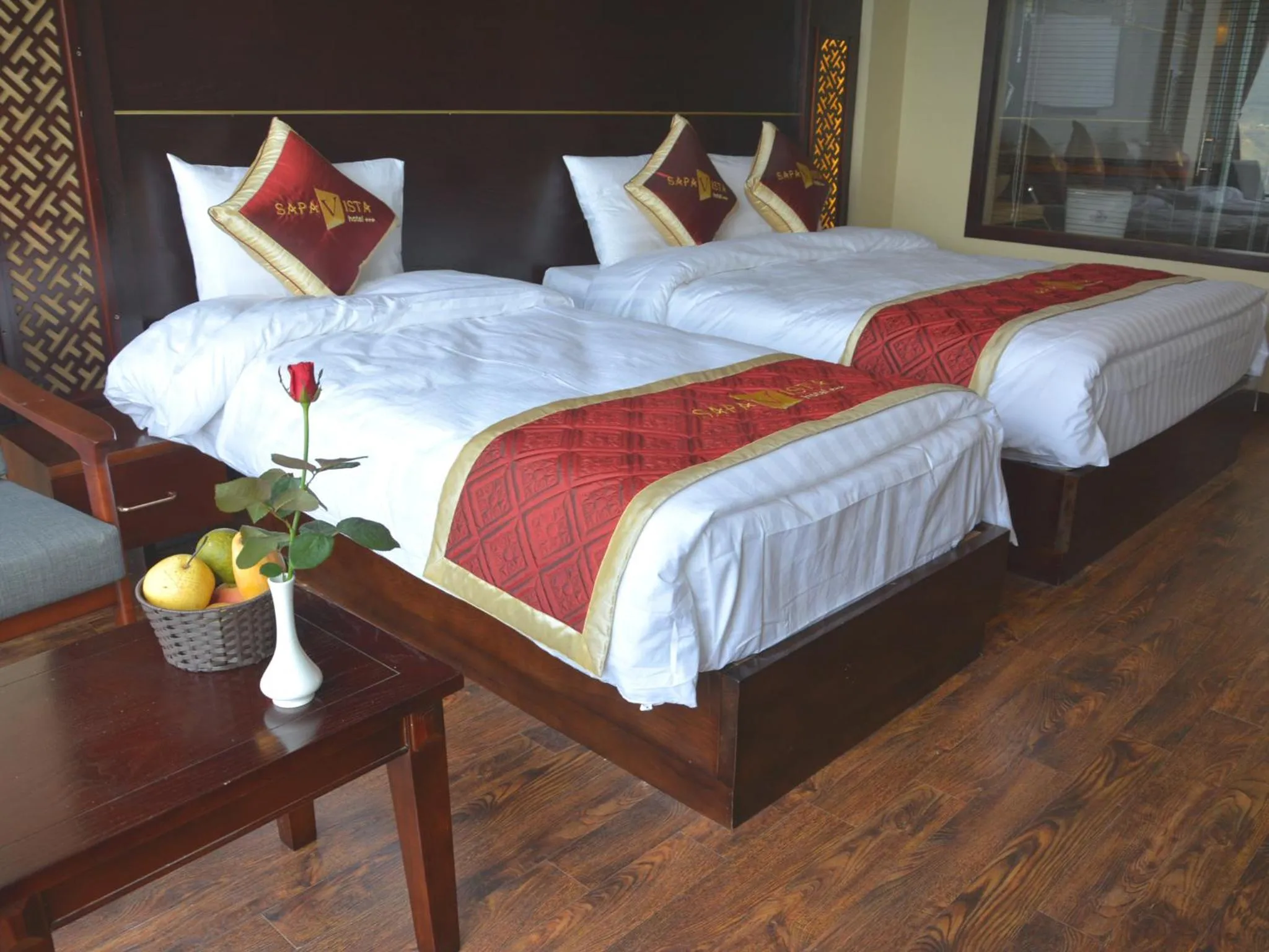 Photo of the whole room, Bed in Sapa Vista Hotel