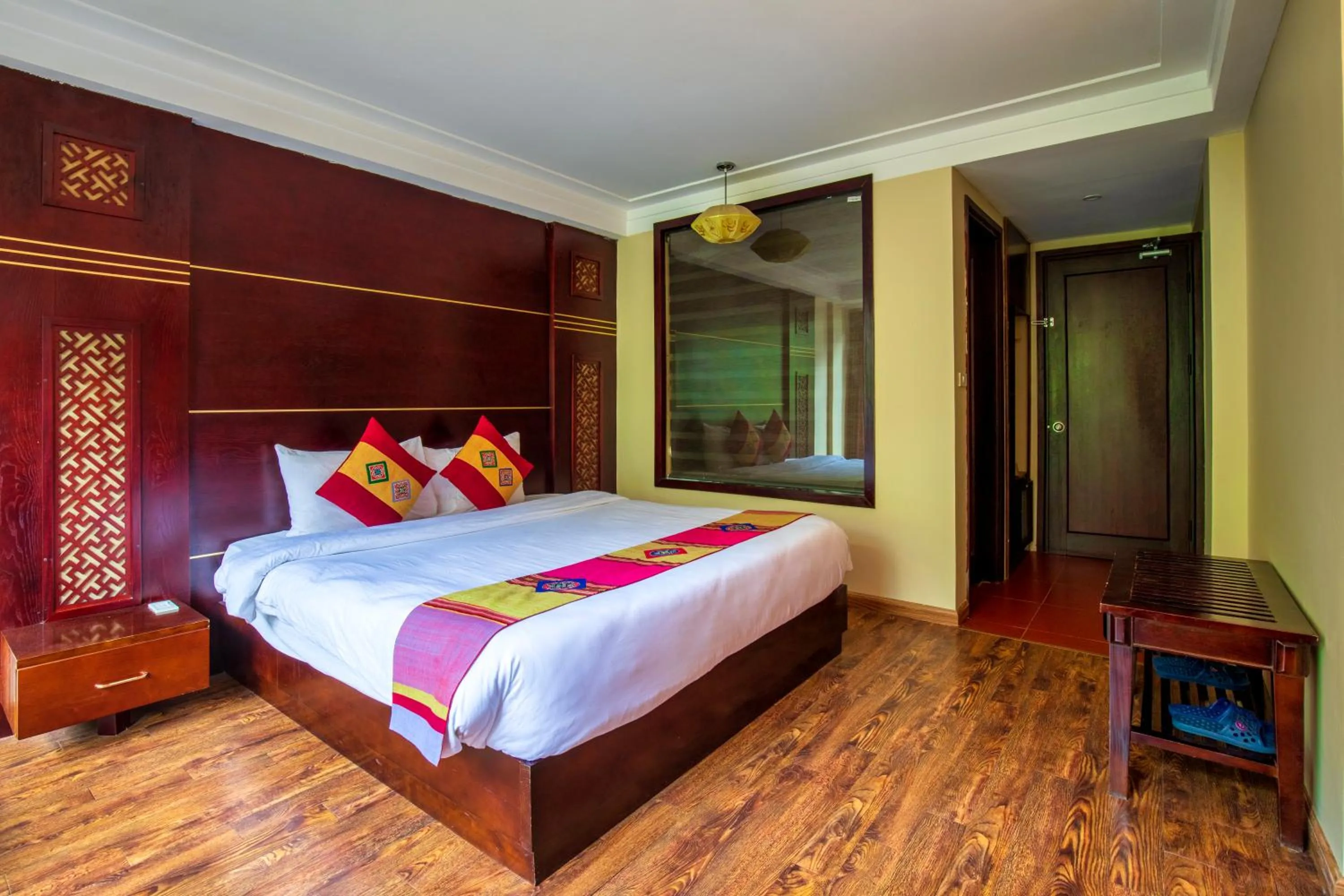 Bed in Sapa Vista Hotel