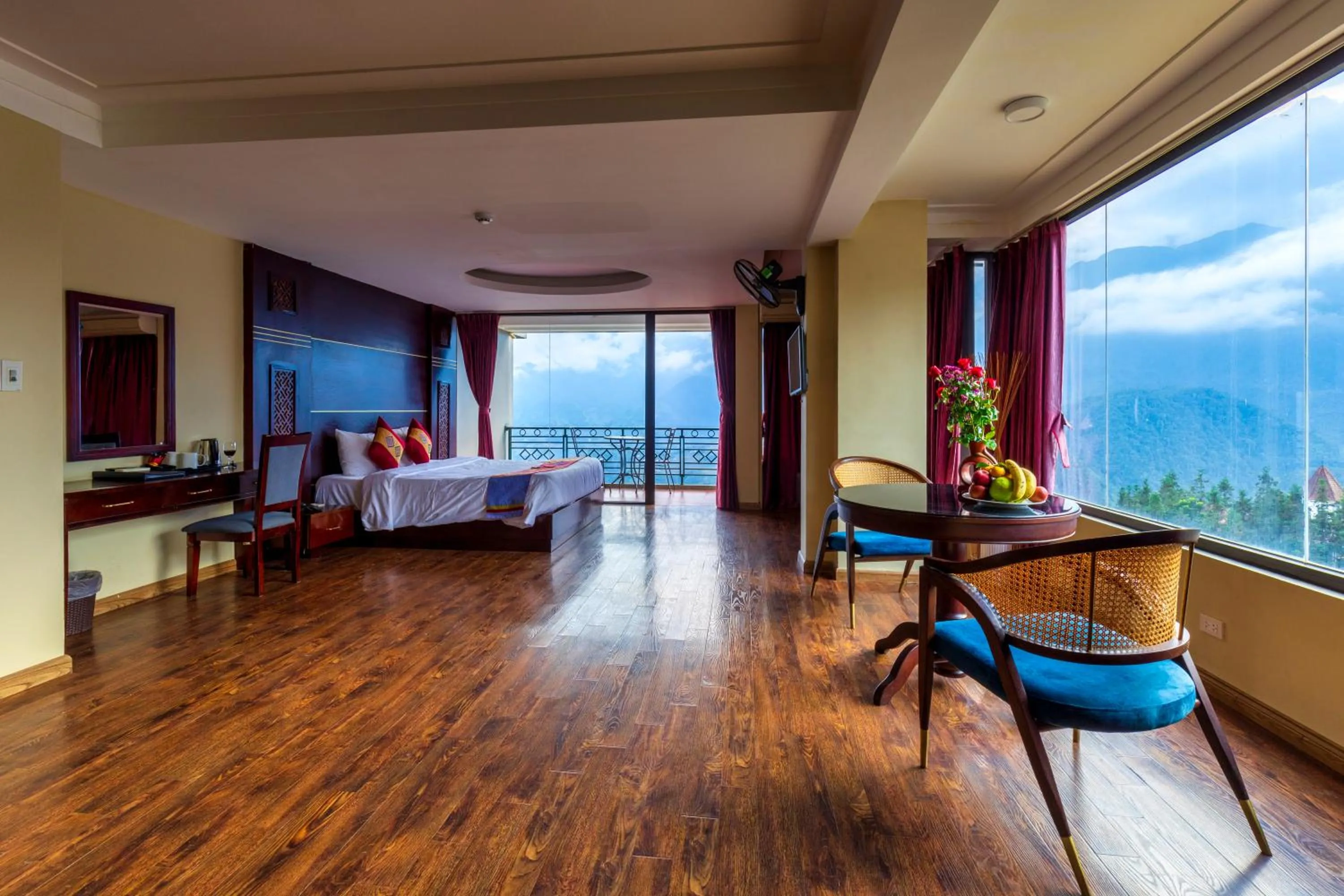 Bed in Sapa Vista Hotel