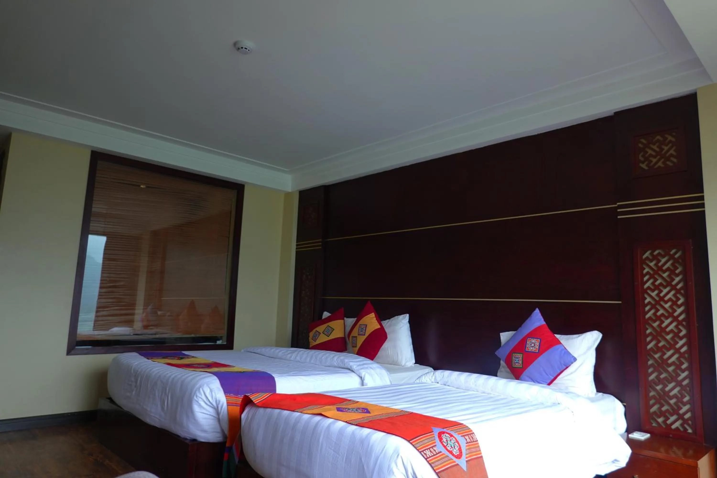 Bed in Sapa Vista Hotel