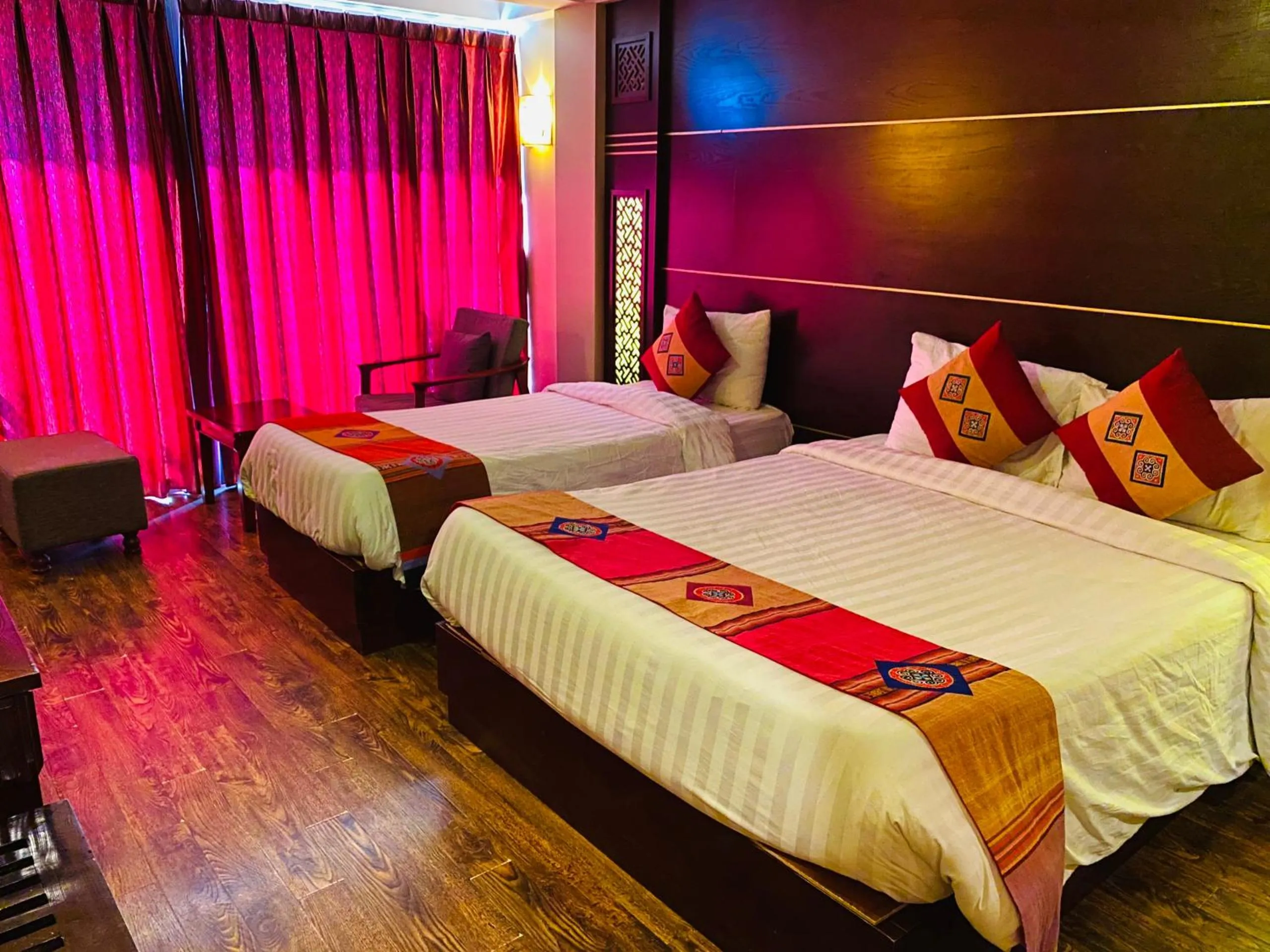 Bed in Sapa Vista Hotel