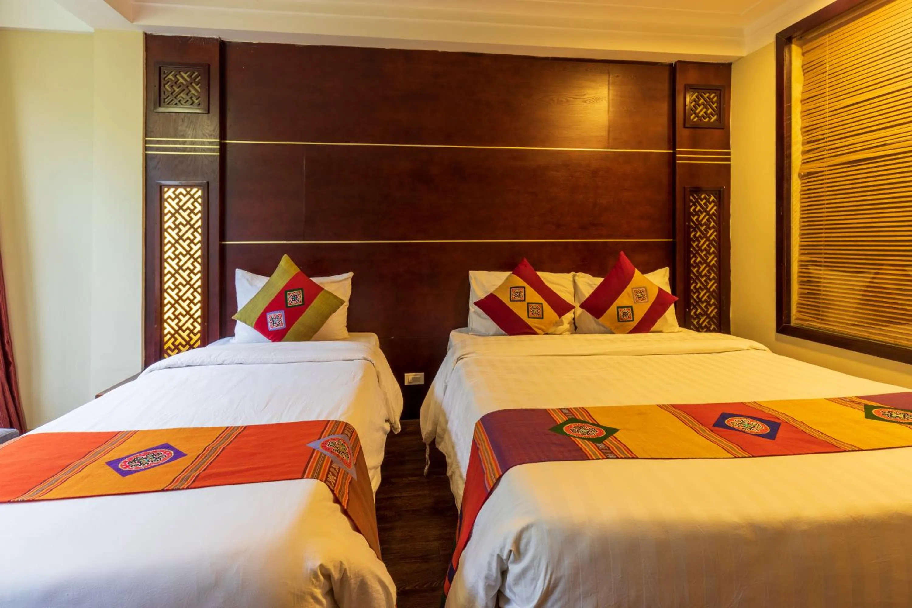 Bed in Sapa Vista Hotel