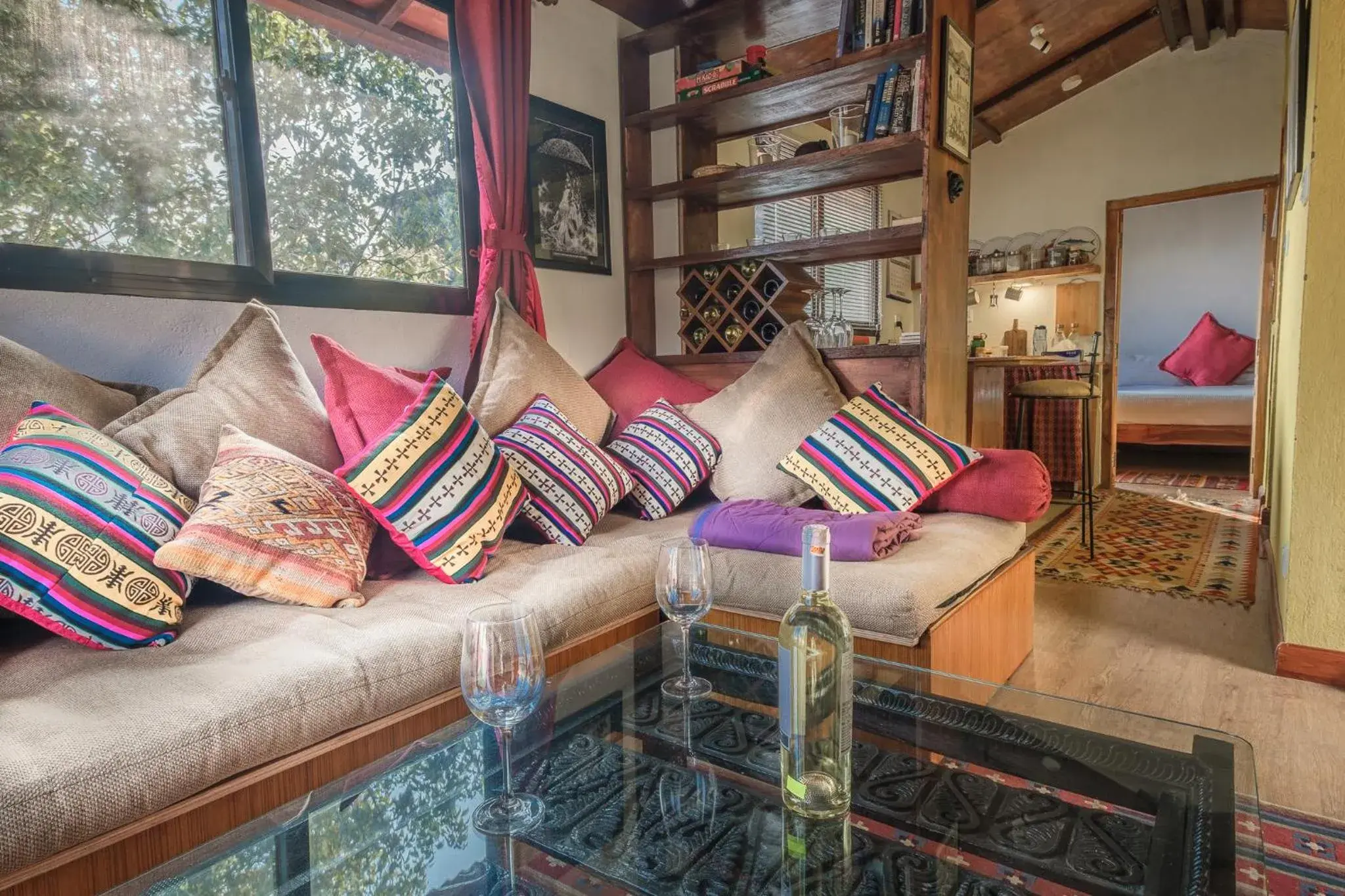 Seating area in Shivapuri Heights Cottage Seating area in Shivapuri Heights Cottage