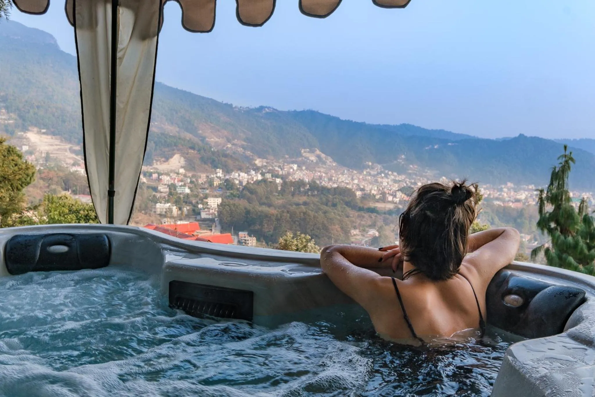 Hot Tub in Shivapuri Heights Cottage