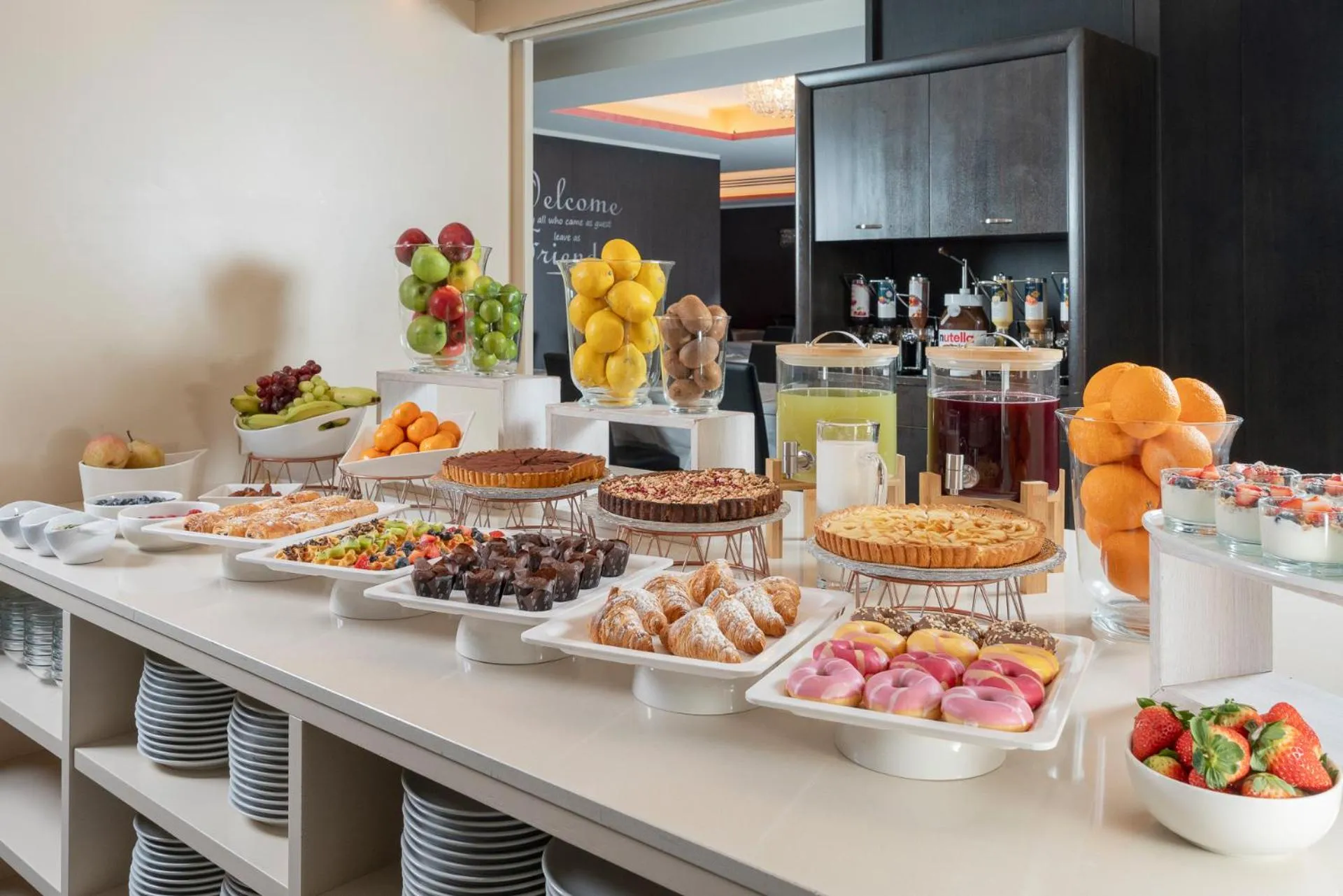 Buffet breakfast in Just Hotel Lomazzo Fiera