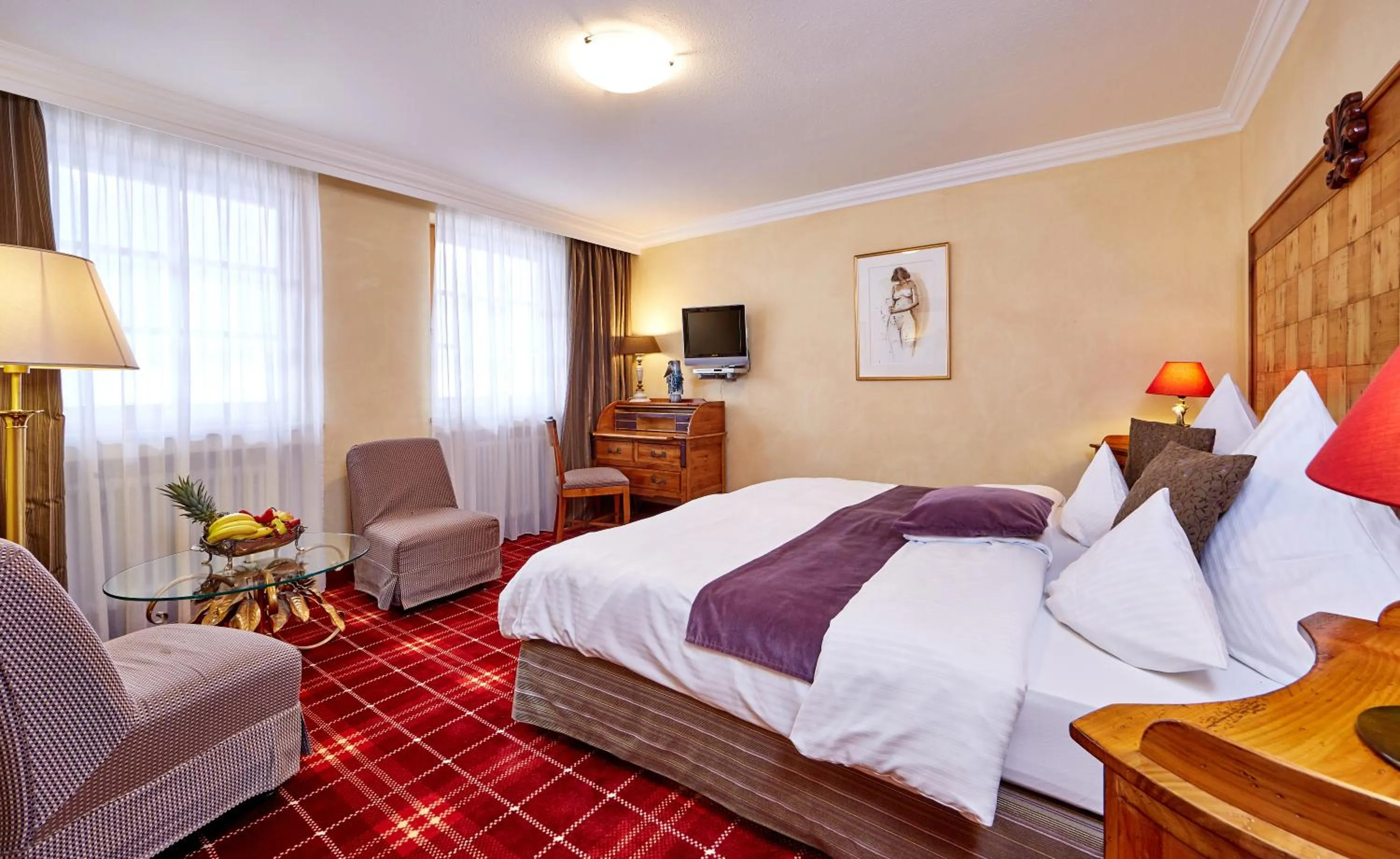 Photo of the whole room, Bed in Romantik Alpenhotel Waxenstein