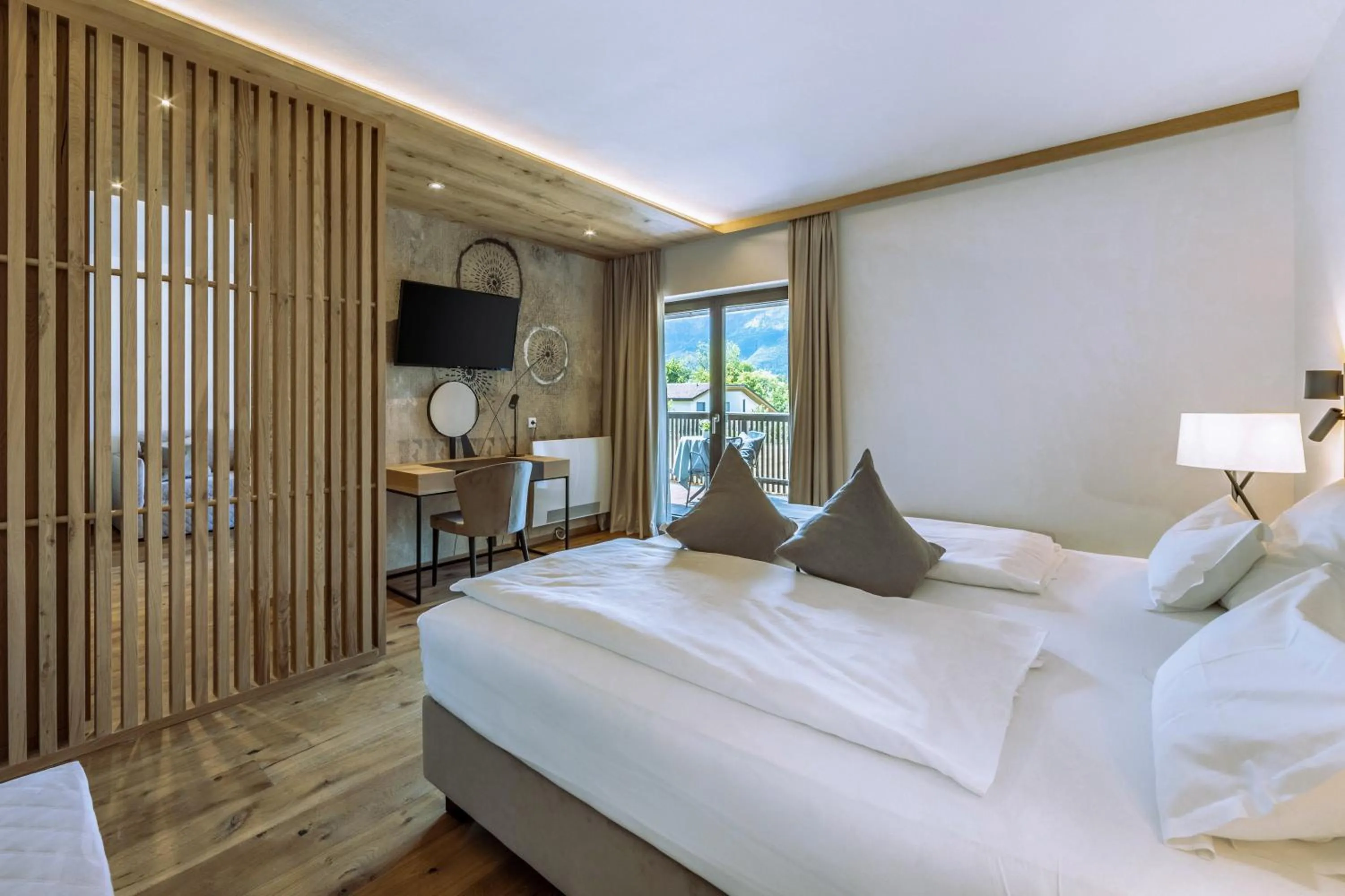 Bed in Hotel Ansitz Rungghof