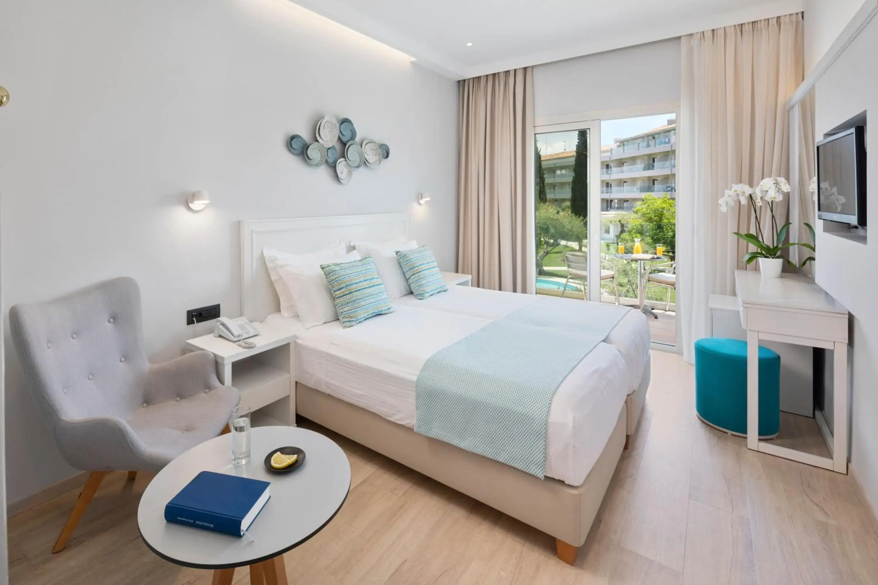 Garden view in Delfinia Hotel Garden view in Delfinia Hotel