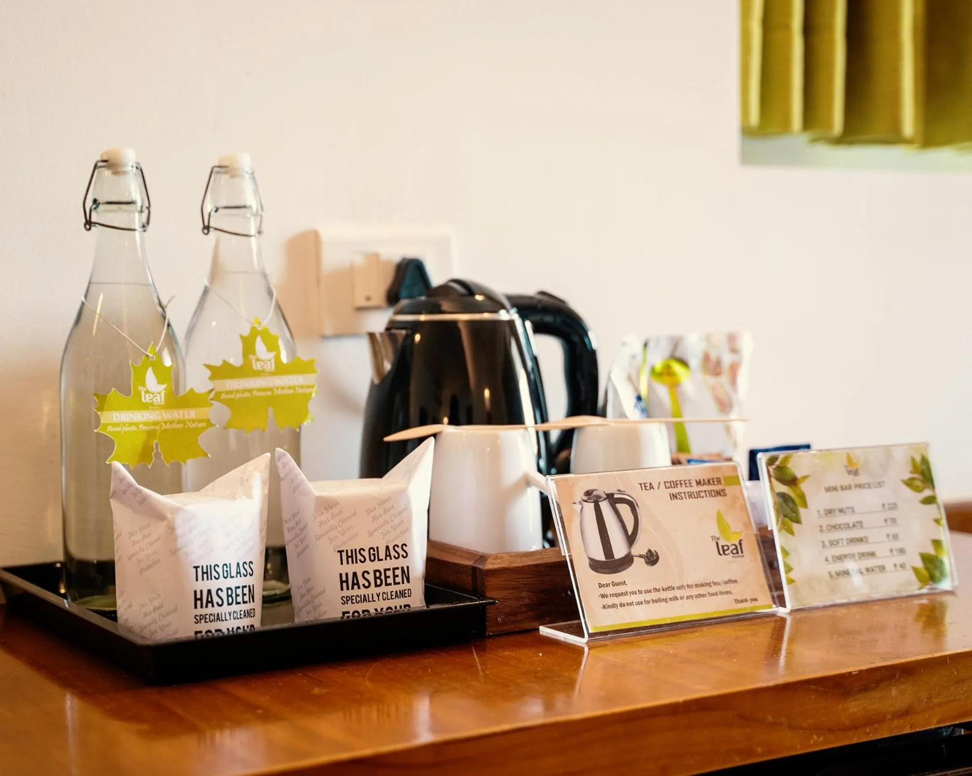 minibar in The Leaf Munnar