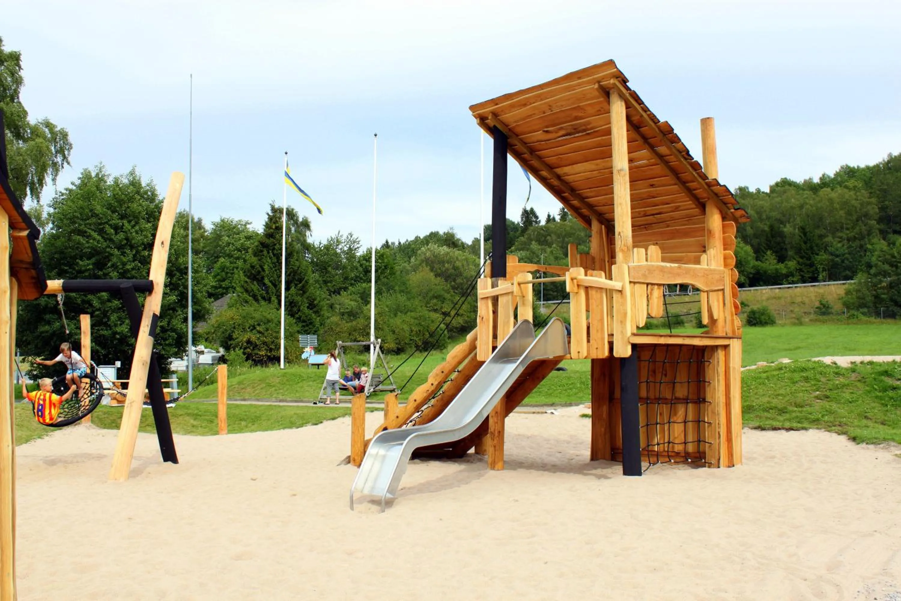 Children play ground in Skotteksgården Cottages