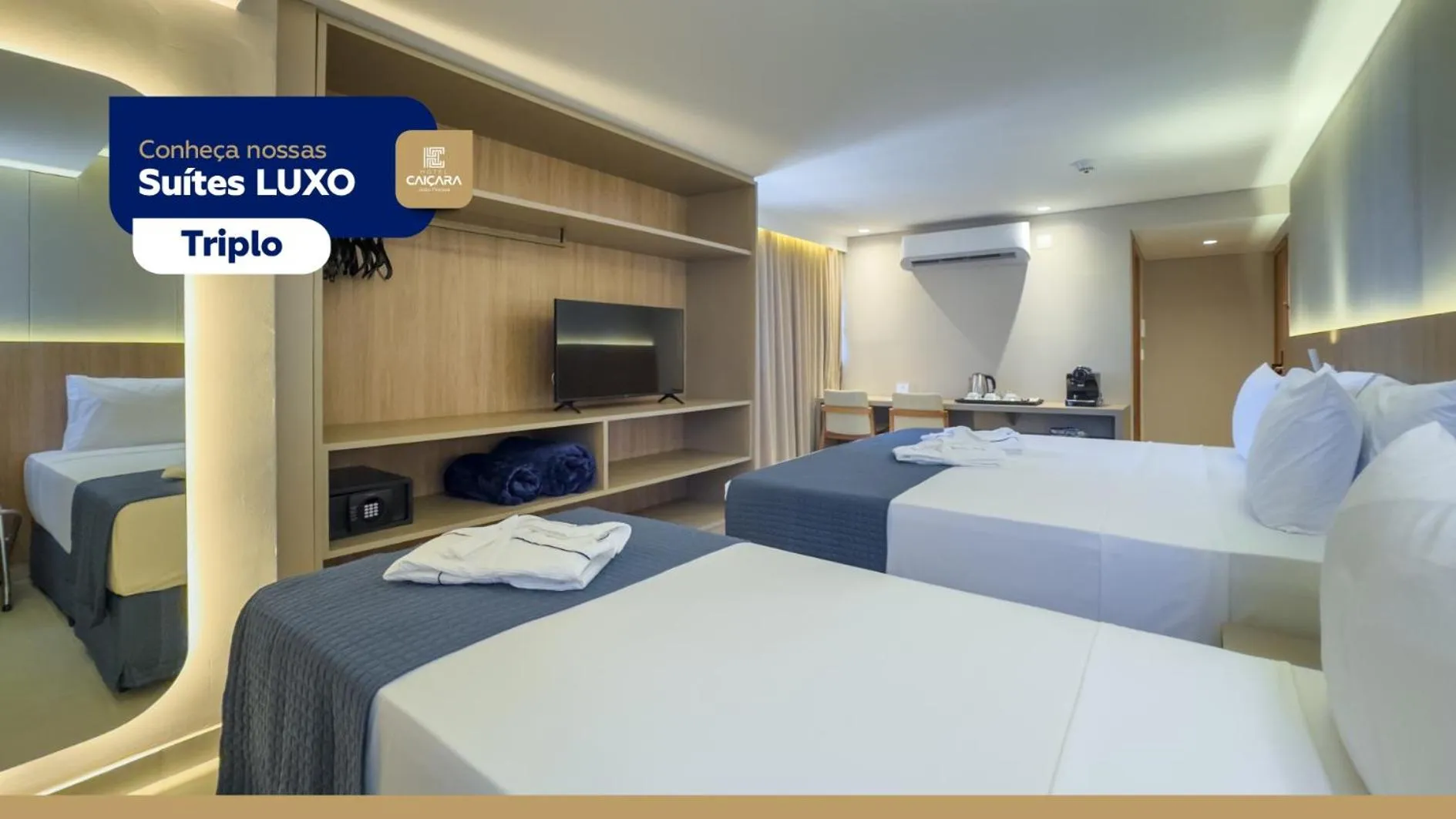 Bed in Hotel Caiçara João Pessoa