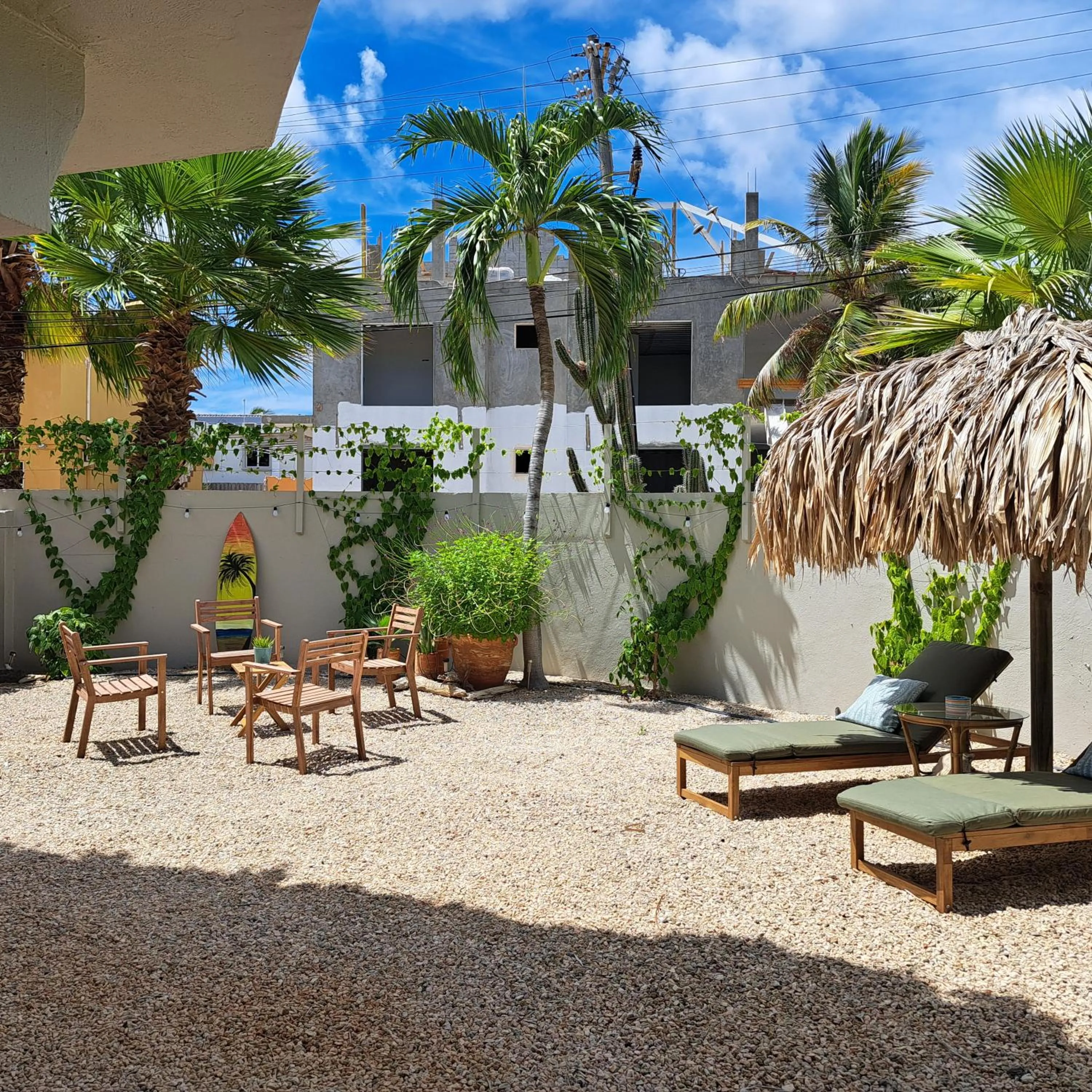 Garden view in BnBBonaire near the ocean