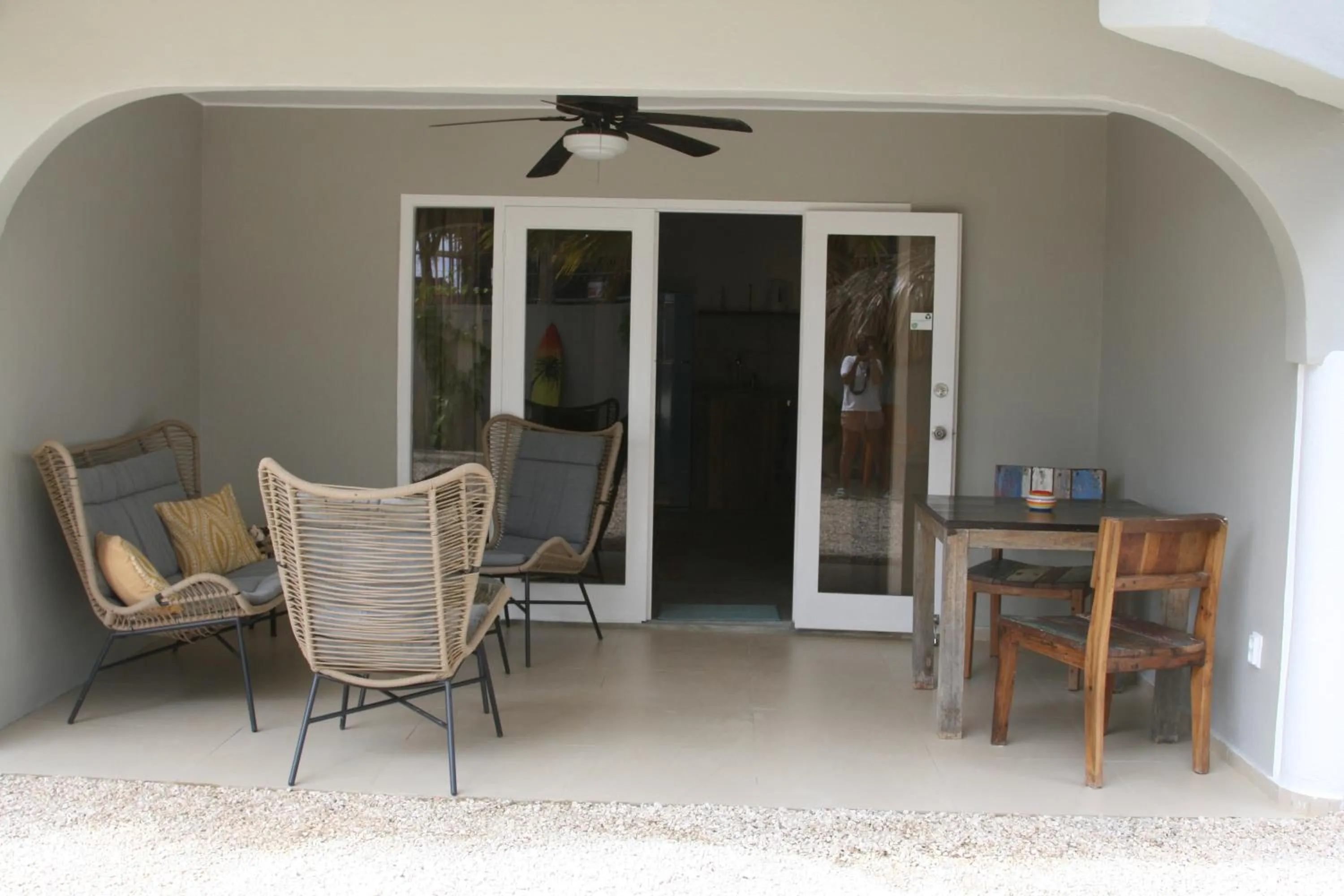 Balcony/Terrace in BnBBonaire near the ocean