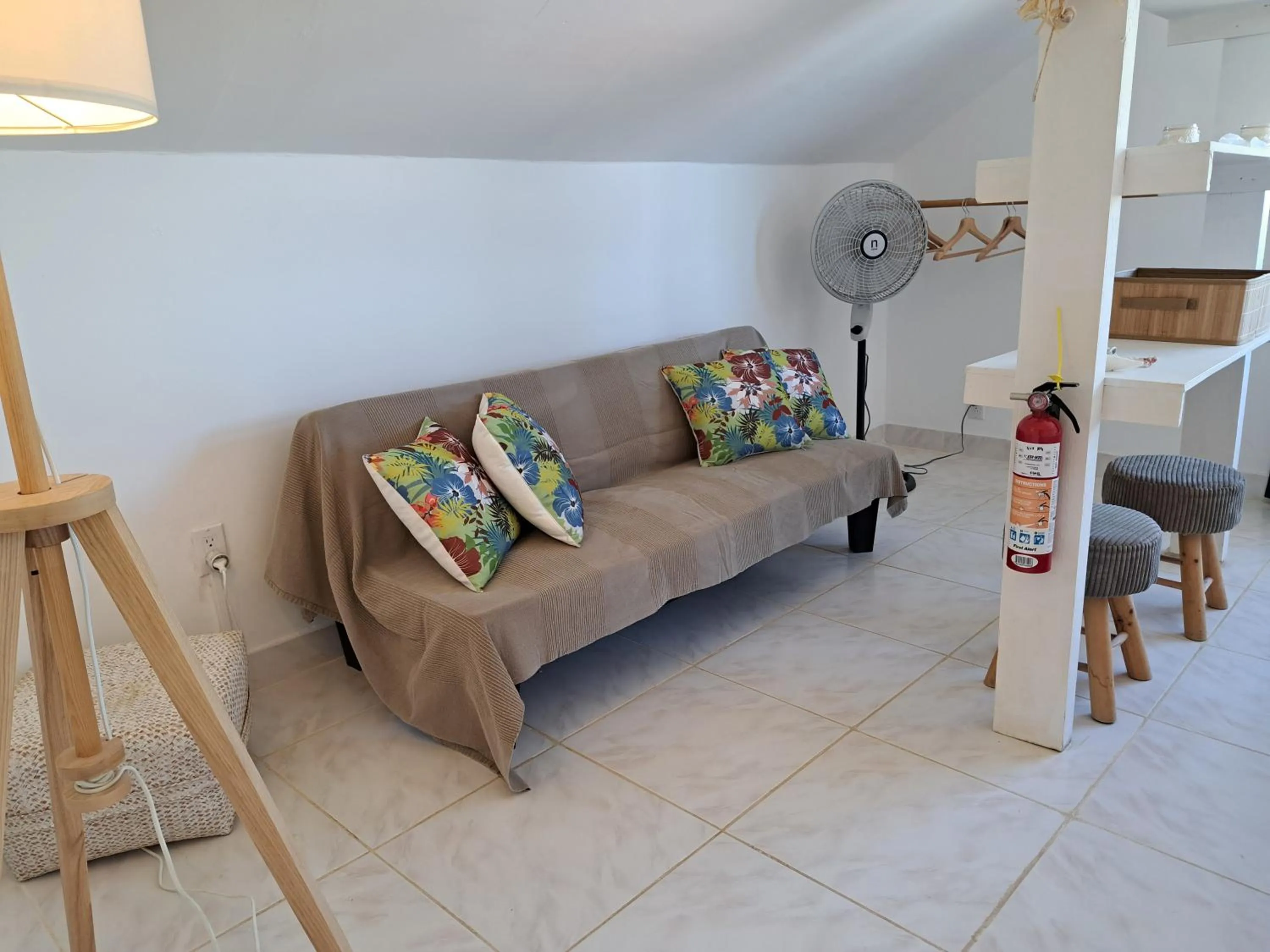 Seating area in BnBBonaire near the ocean