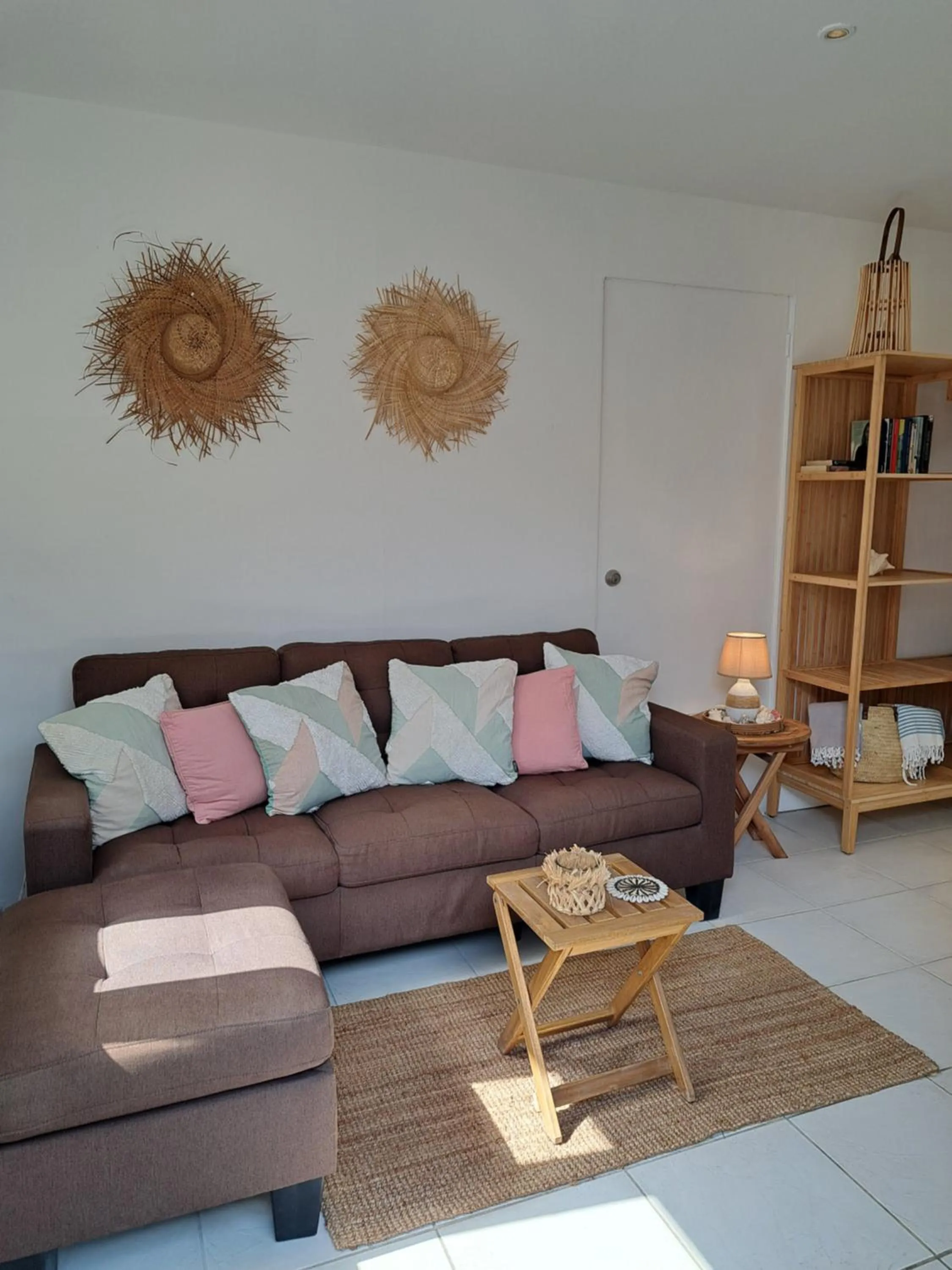 Living room in BnBBonaire near the ocean