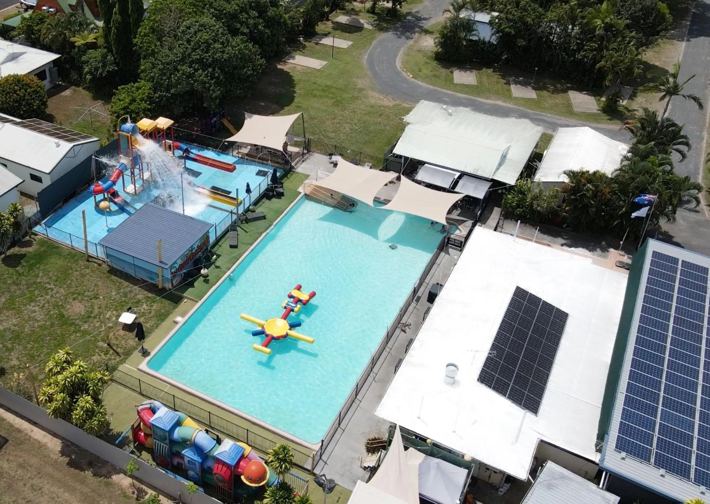 Aqua park in Kurrimine Beach Holiday Park