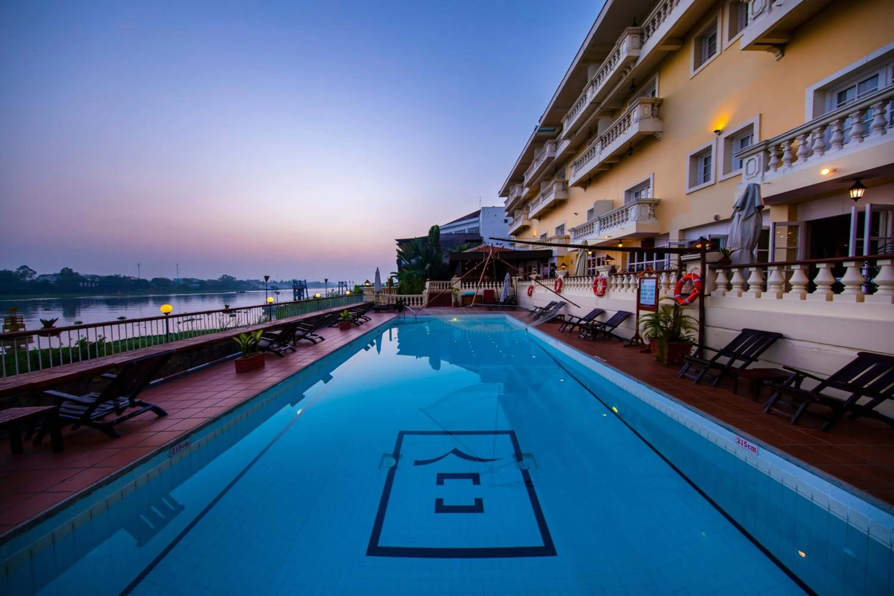 Swimming pool in Victoria Chau Doc Hotel