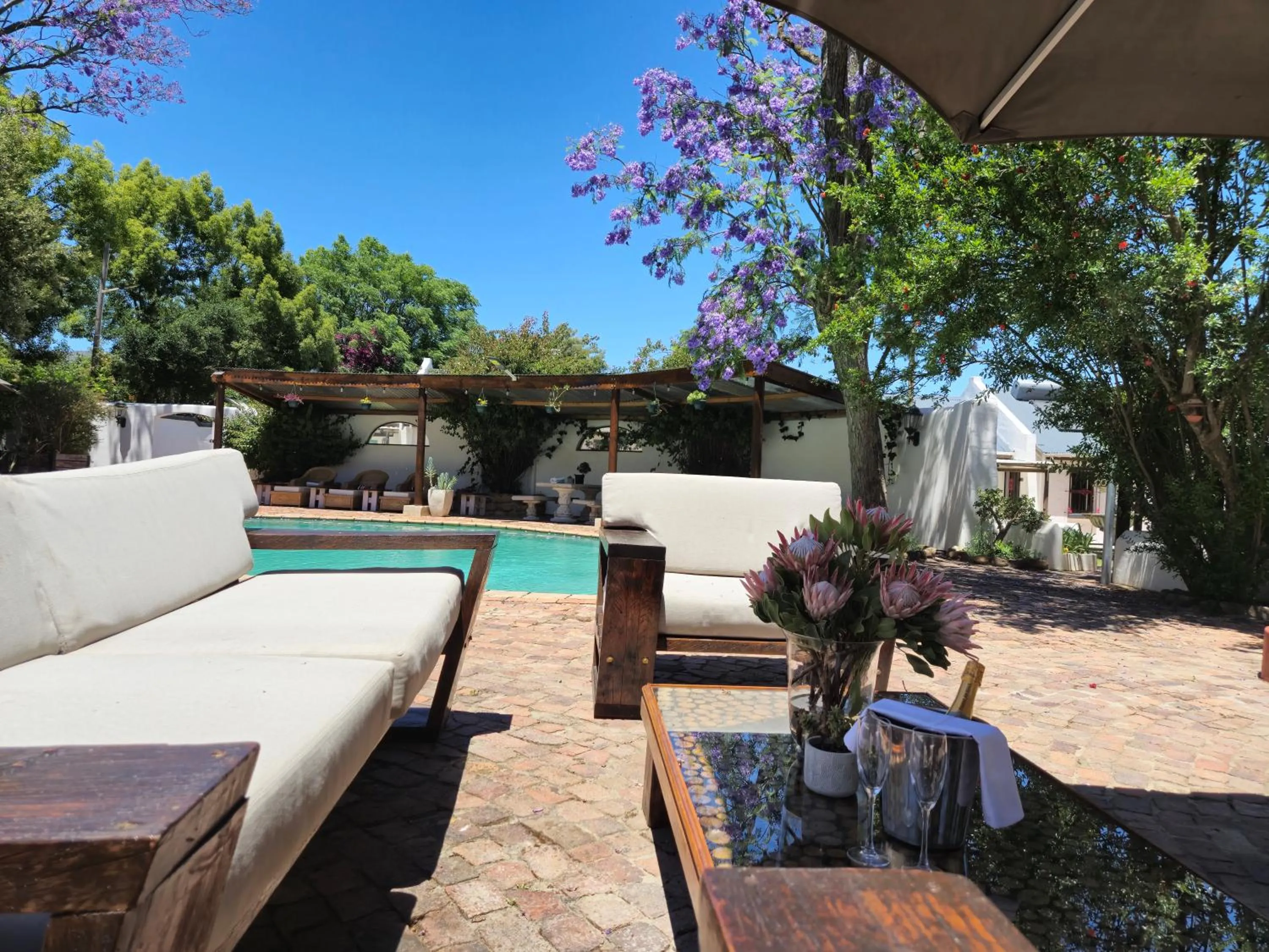 Pool view in De Leeuwenhof Estate