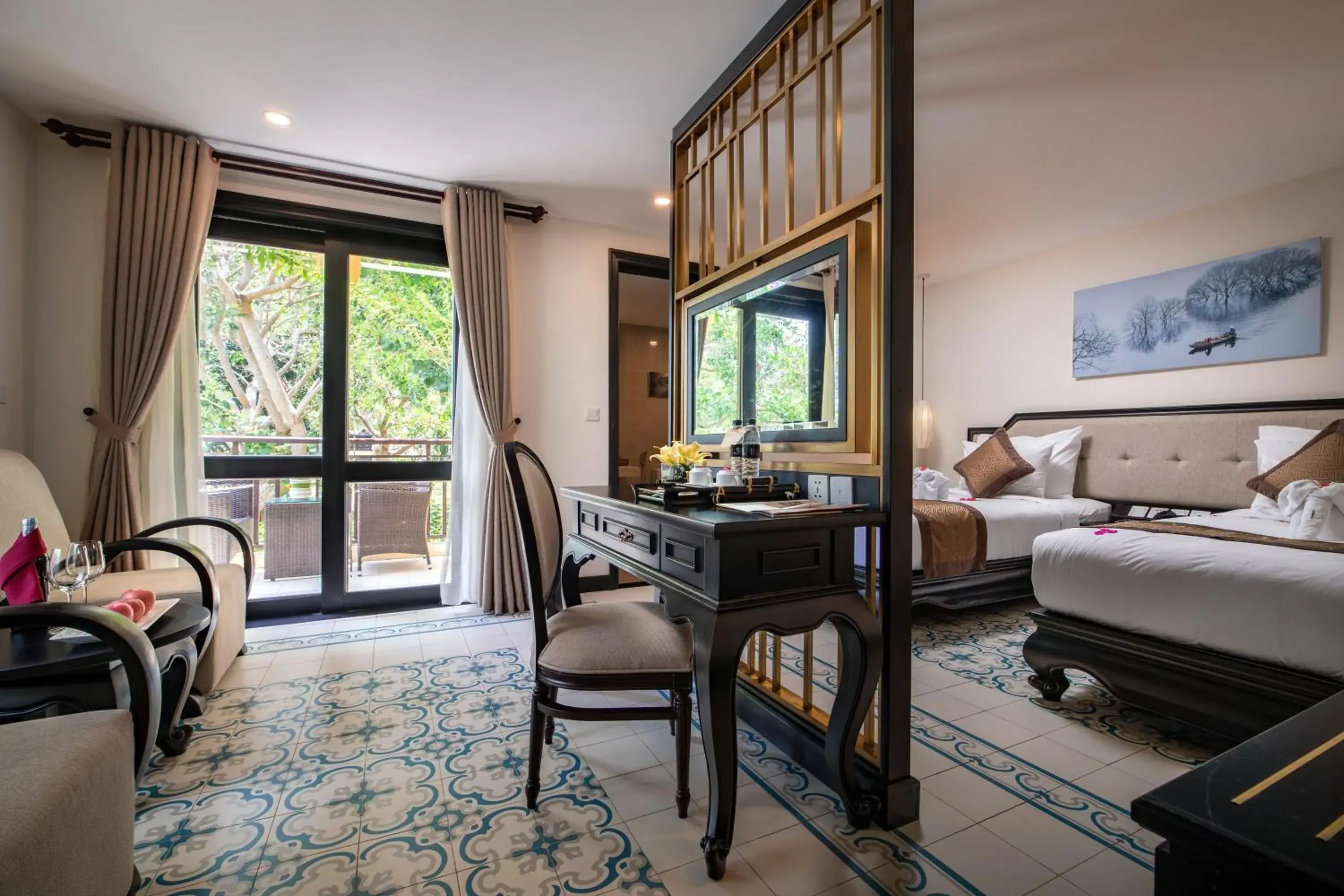 Living room, Bed in Silkotel Hoi An Living room, Bed in Silkotel Hoi An