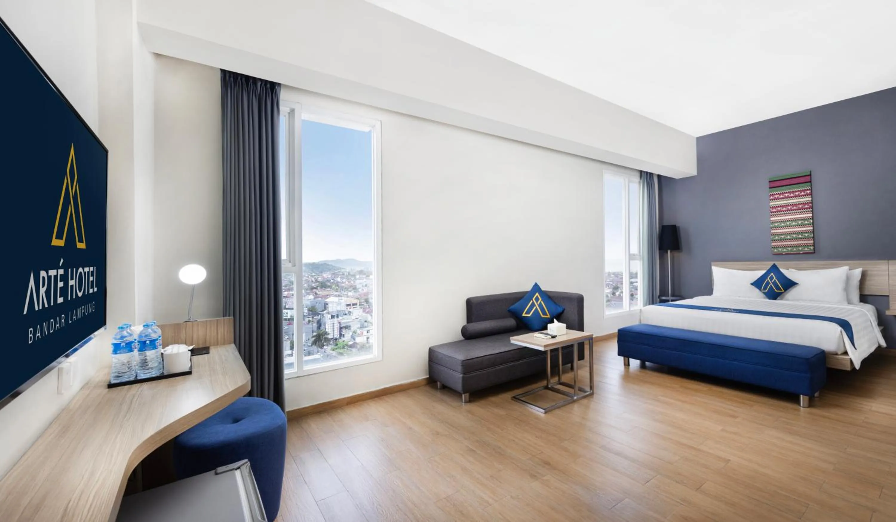 Bed in Arte Hotel Bandar Lampung