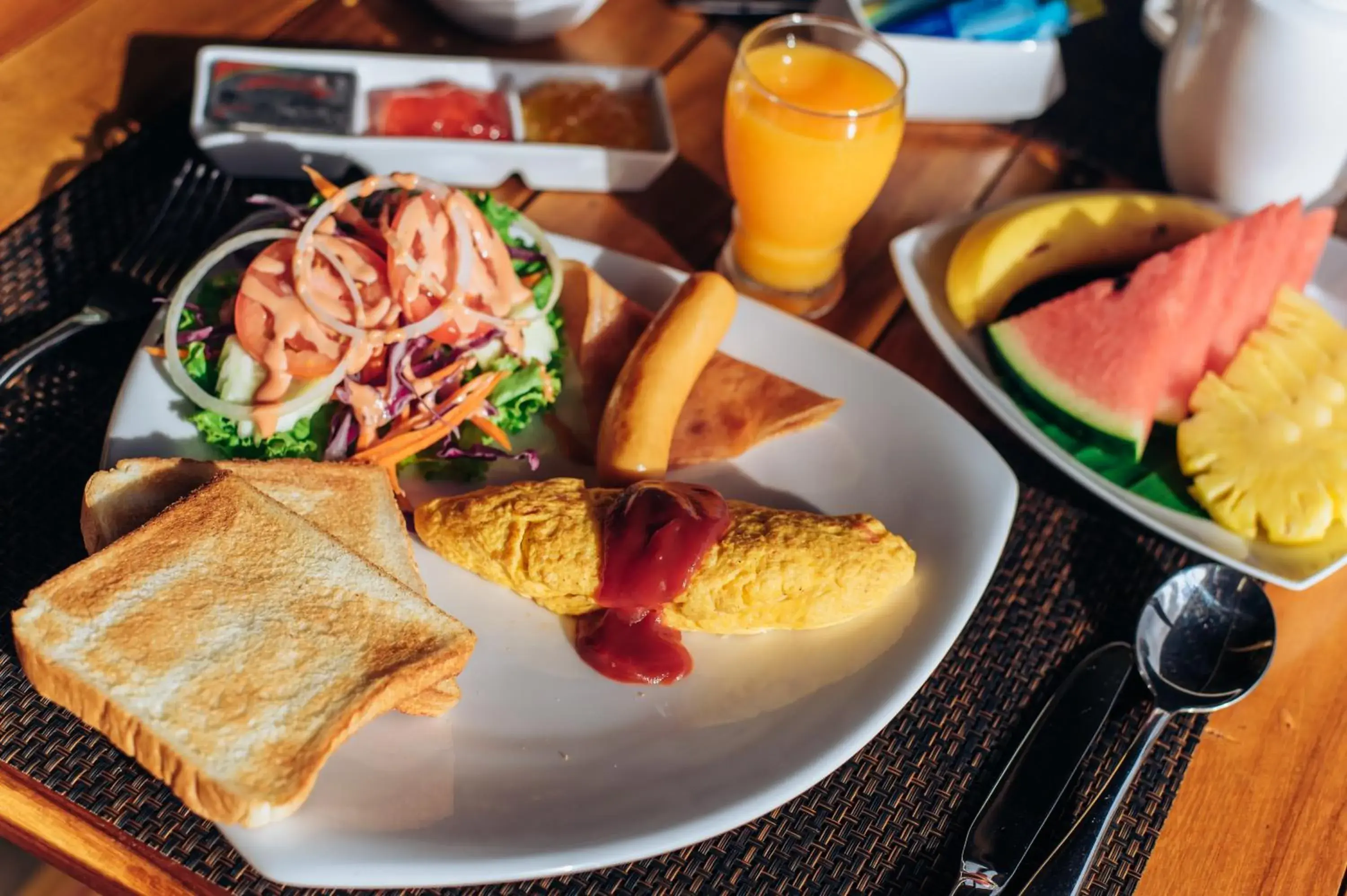 American breakfast in Koh Yao Yai Hillside Resort American breakfast in Koh Yao Yai Hillside Resort