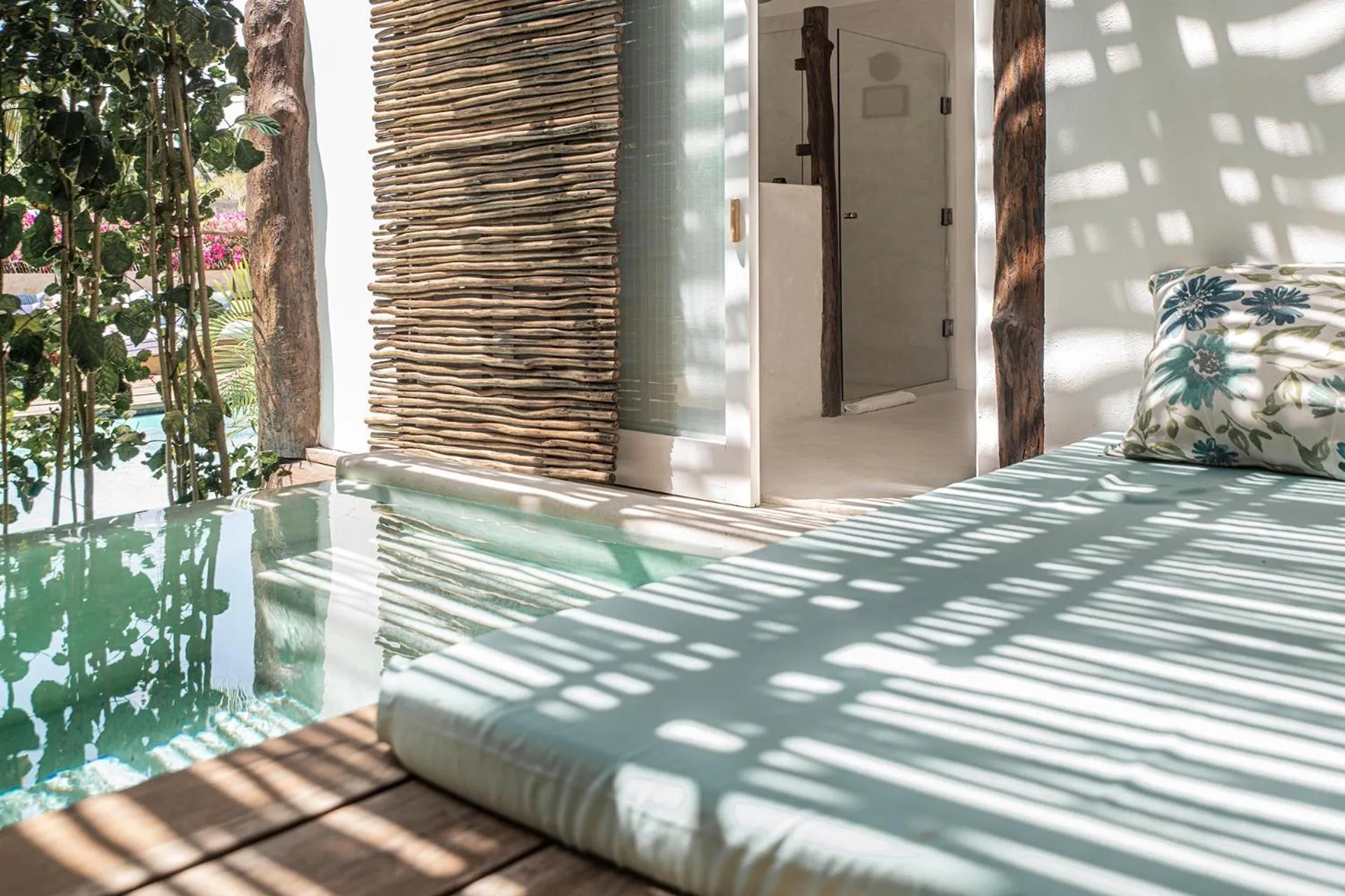 Patio, Bed in Cabanas Tulum- Beach Hotel & Spa