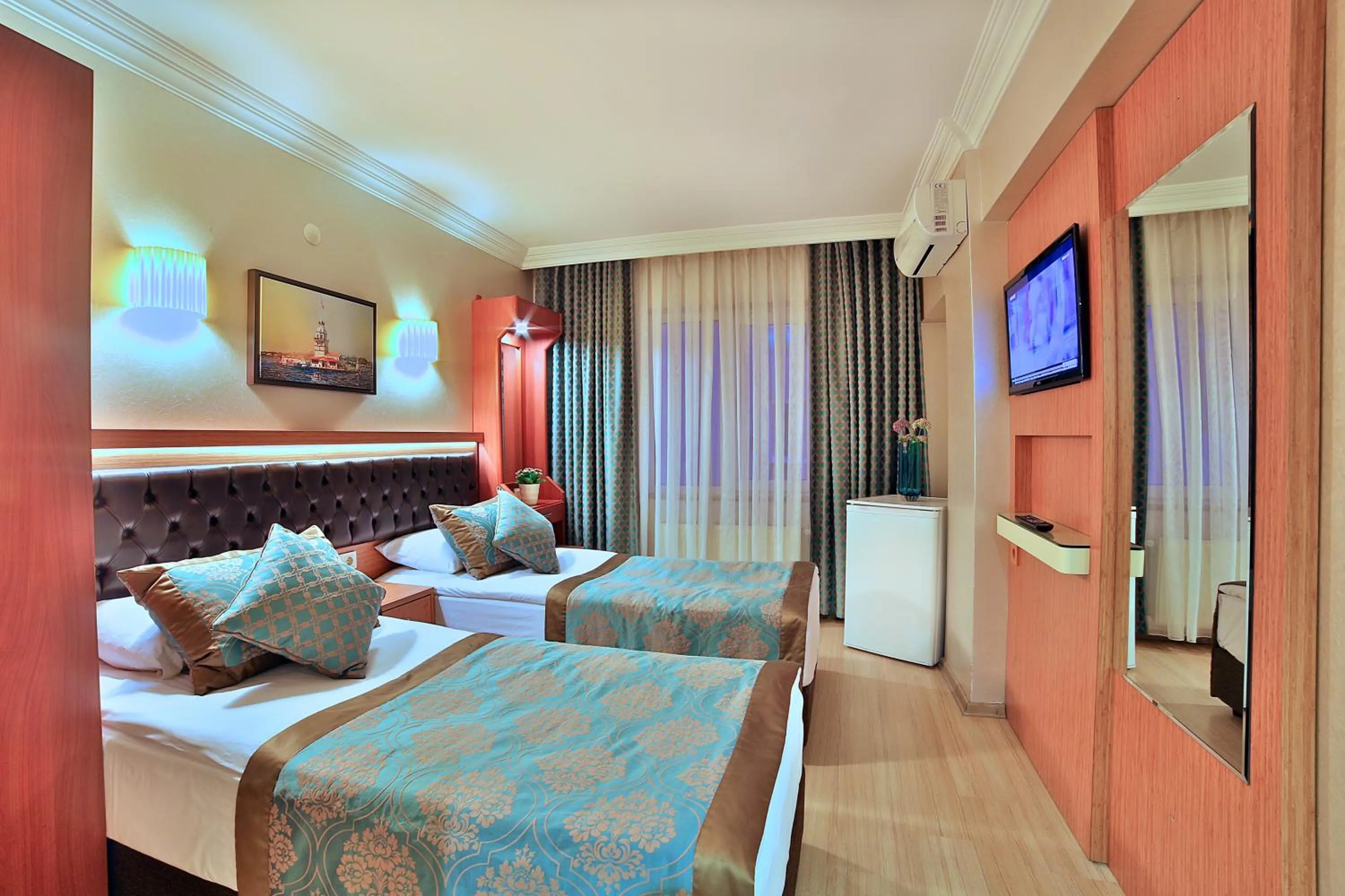 Bed in Hotel Resitpasa Istanbul