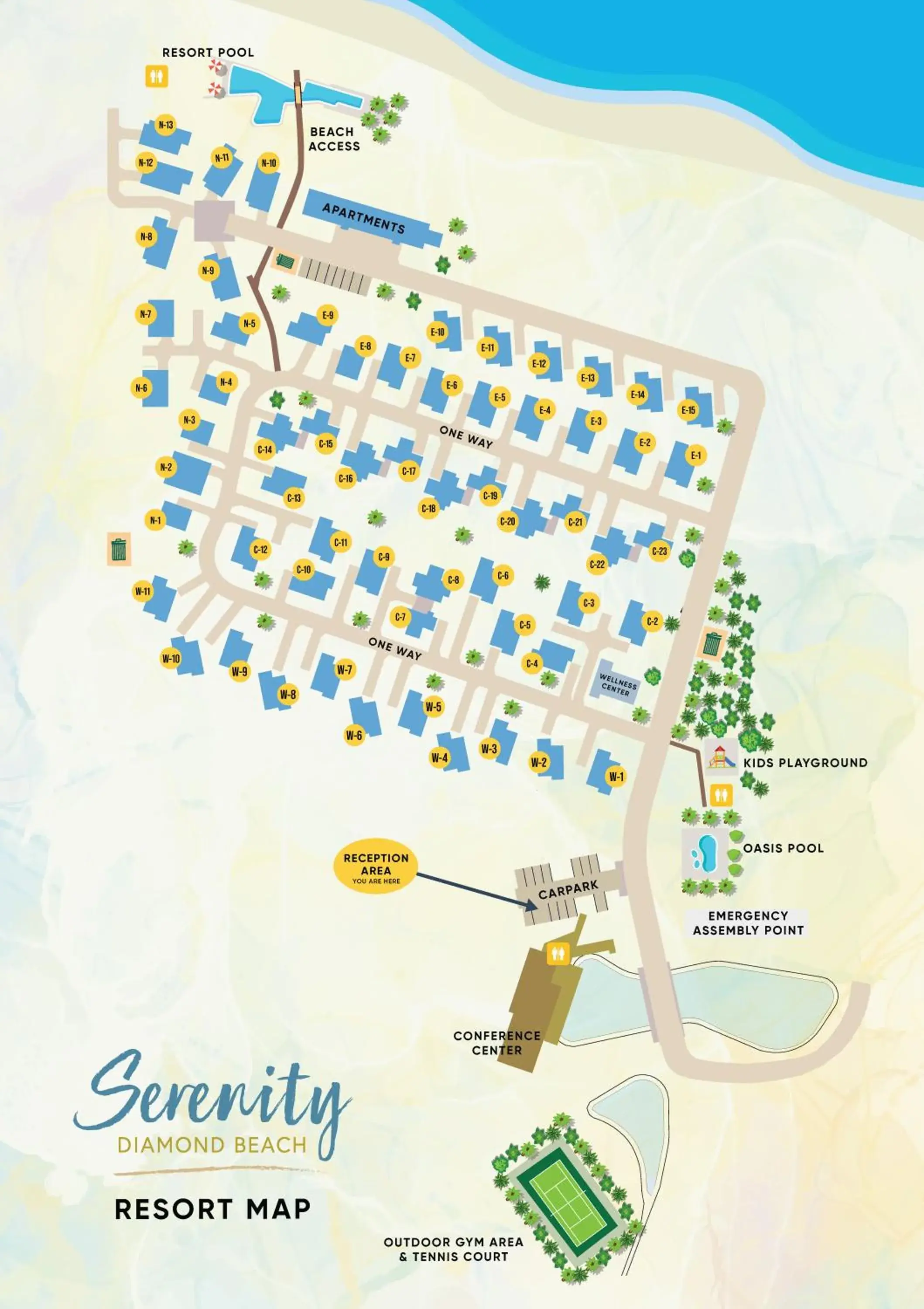 One-Bedroom Apartment in Serenity Diamond Beach One-Bedroom Apartment in Serenity Diamond Beach