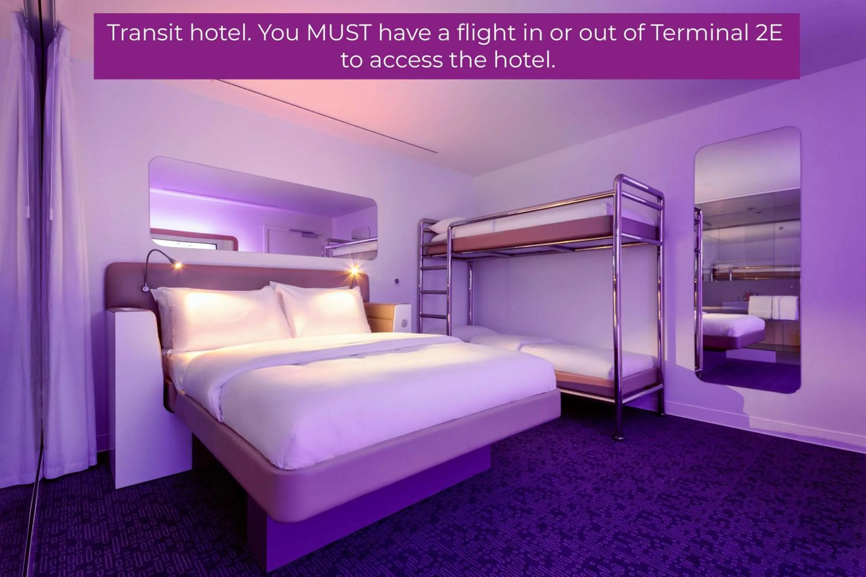 Photo of the whole room, Bed in YOTELAIR Paris CDG - Transit Hotel - Terminal 2E