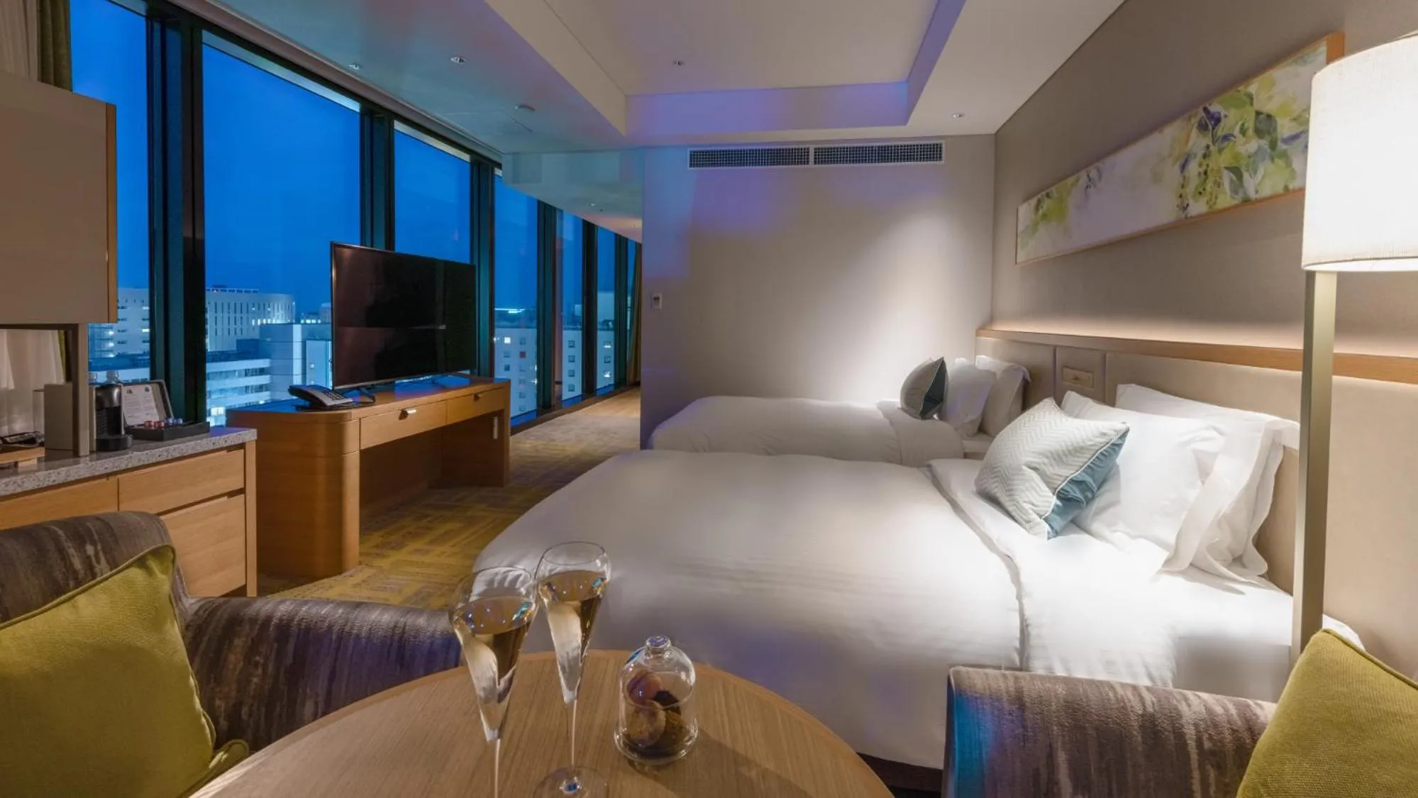 Photo of the whole room, Bed in Miyako Hotel Hakata