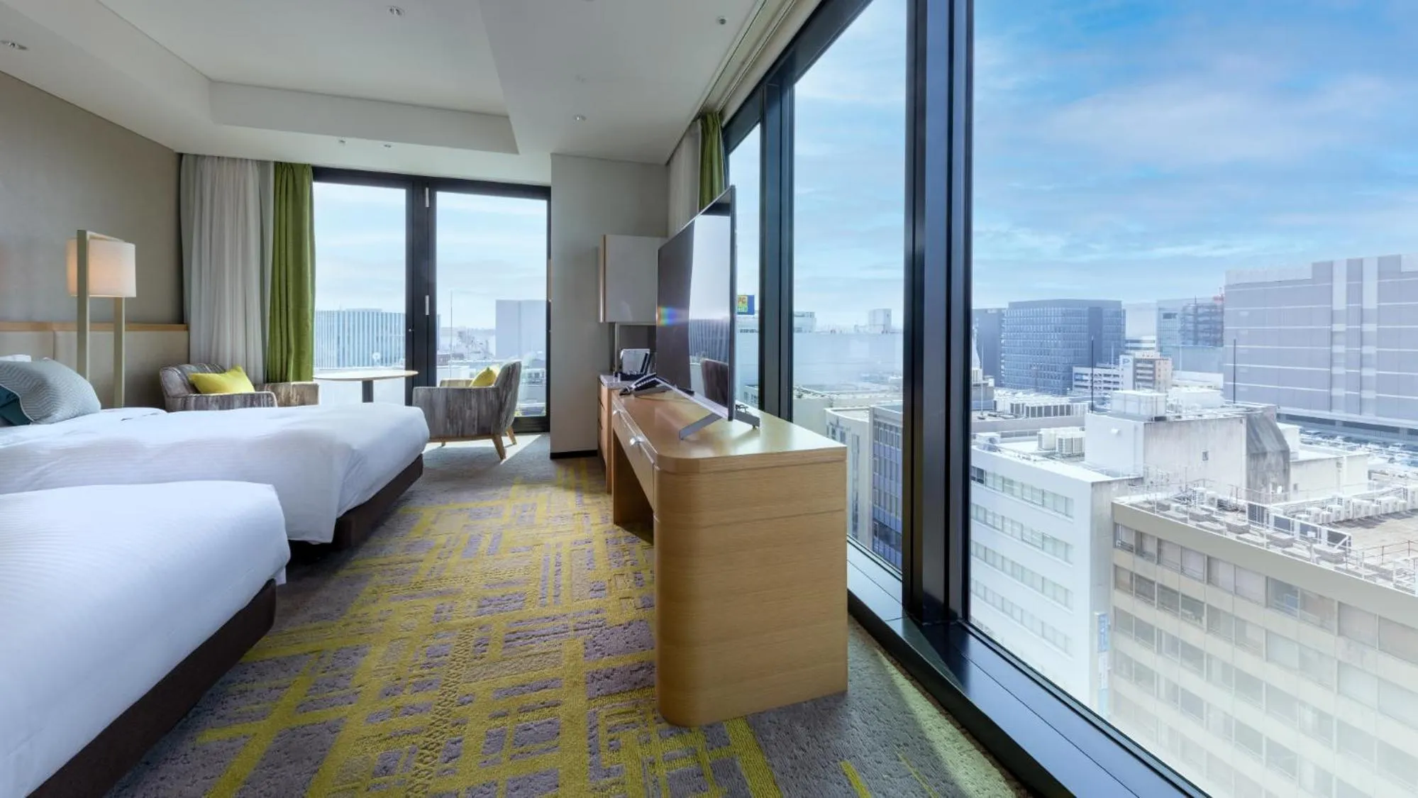 View (from property/room), Bed in Miyako Hotel Hakata