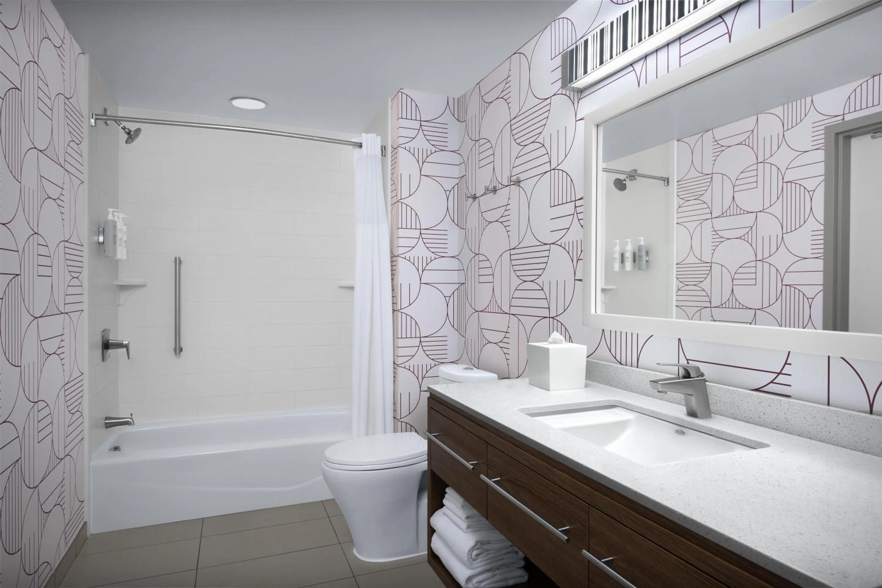Bathroom in Home2 Suites by Hilton Arundel Mills BWI Airport