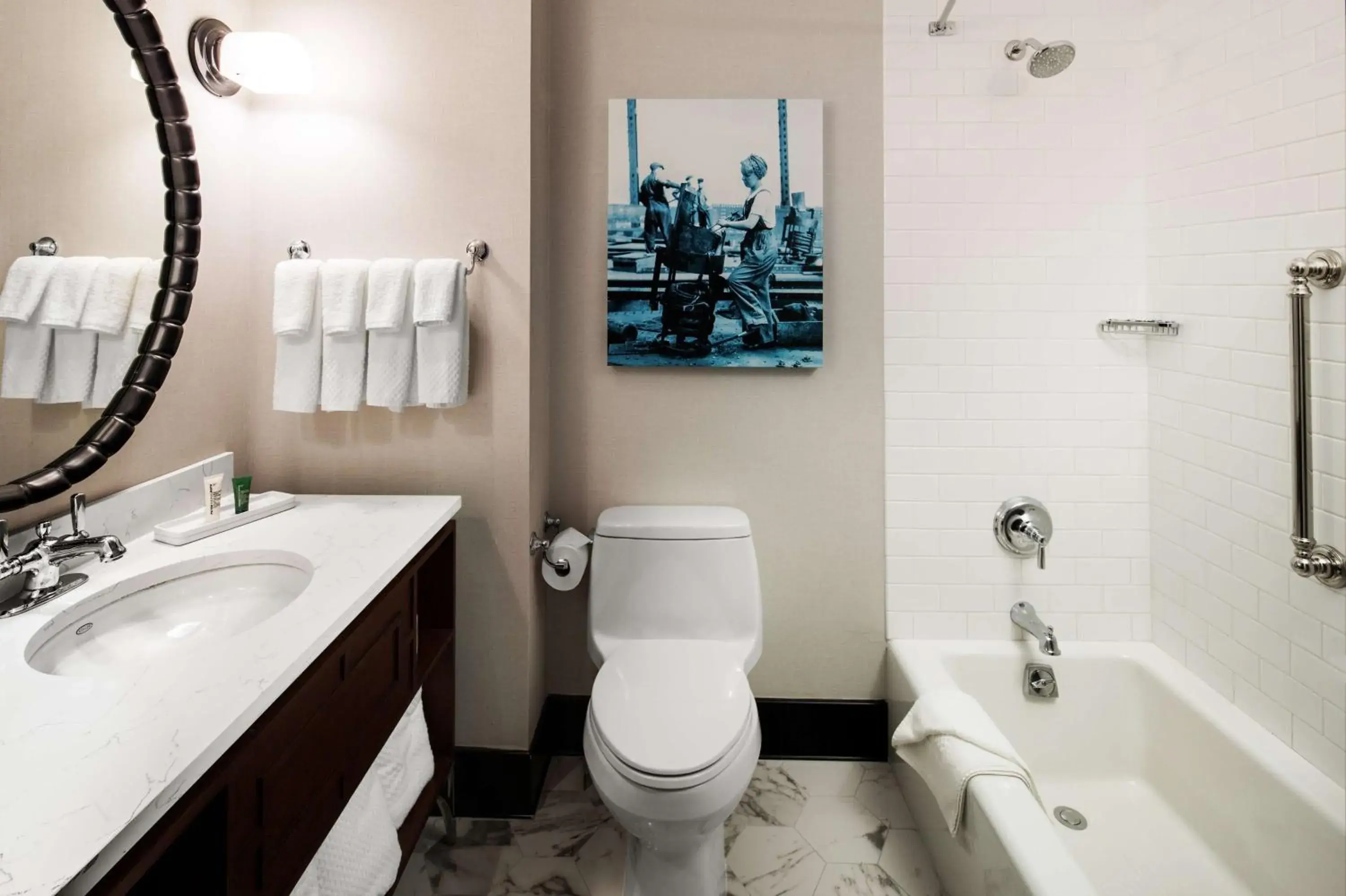 Bathroom in Hilton Brooklyn New York - Newly Renovated Bathroom in Hilton Brooklyn New York - Newly Renovated