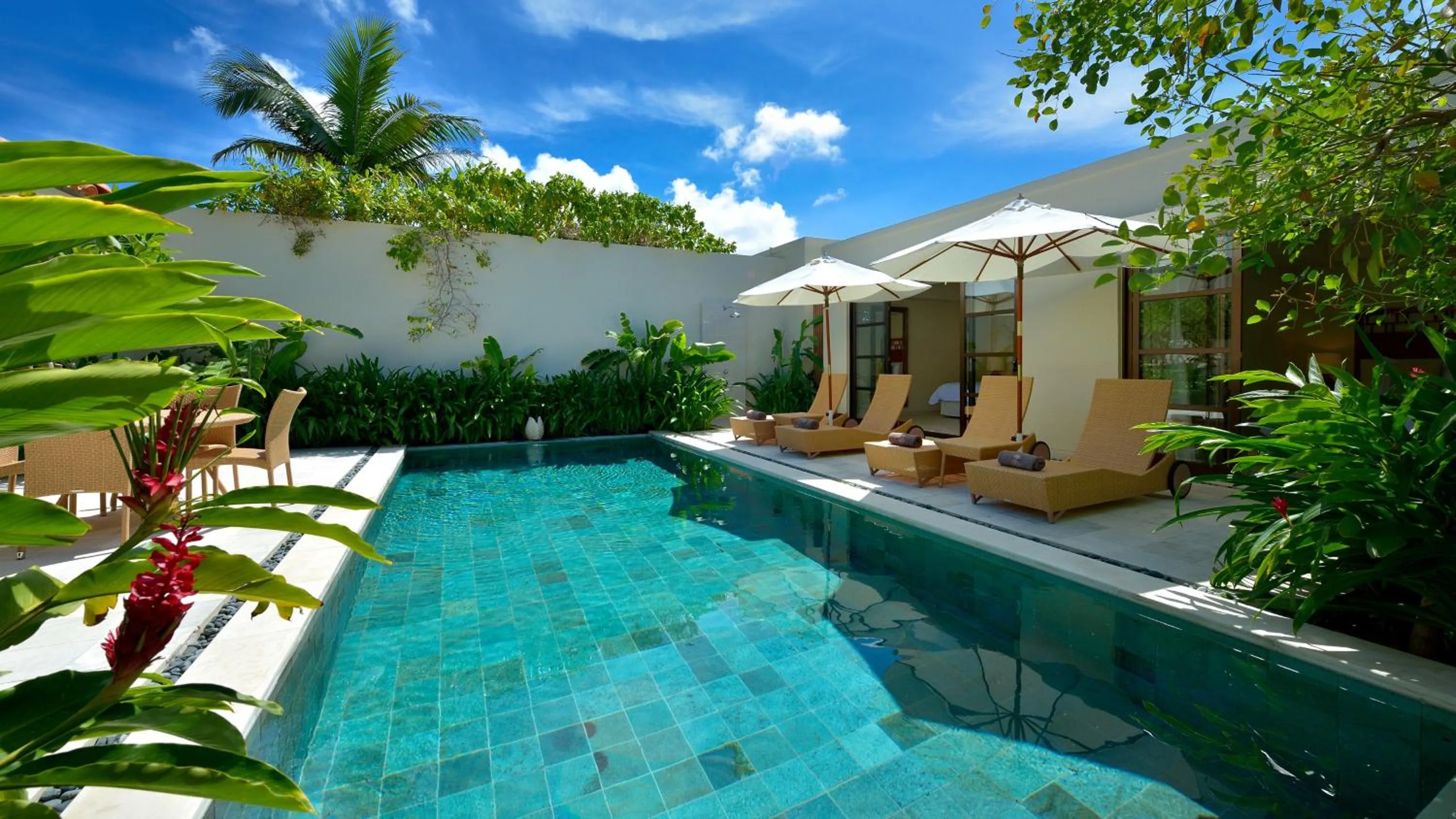 Patio in The Uza Terrace Beach Club Villas
