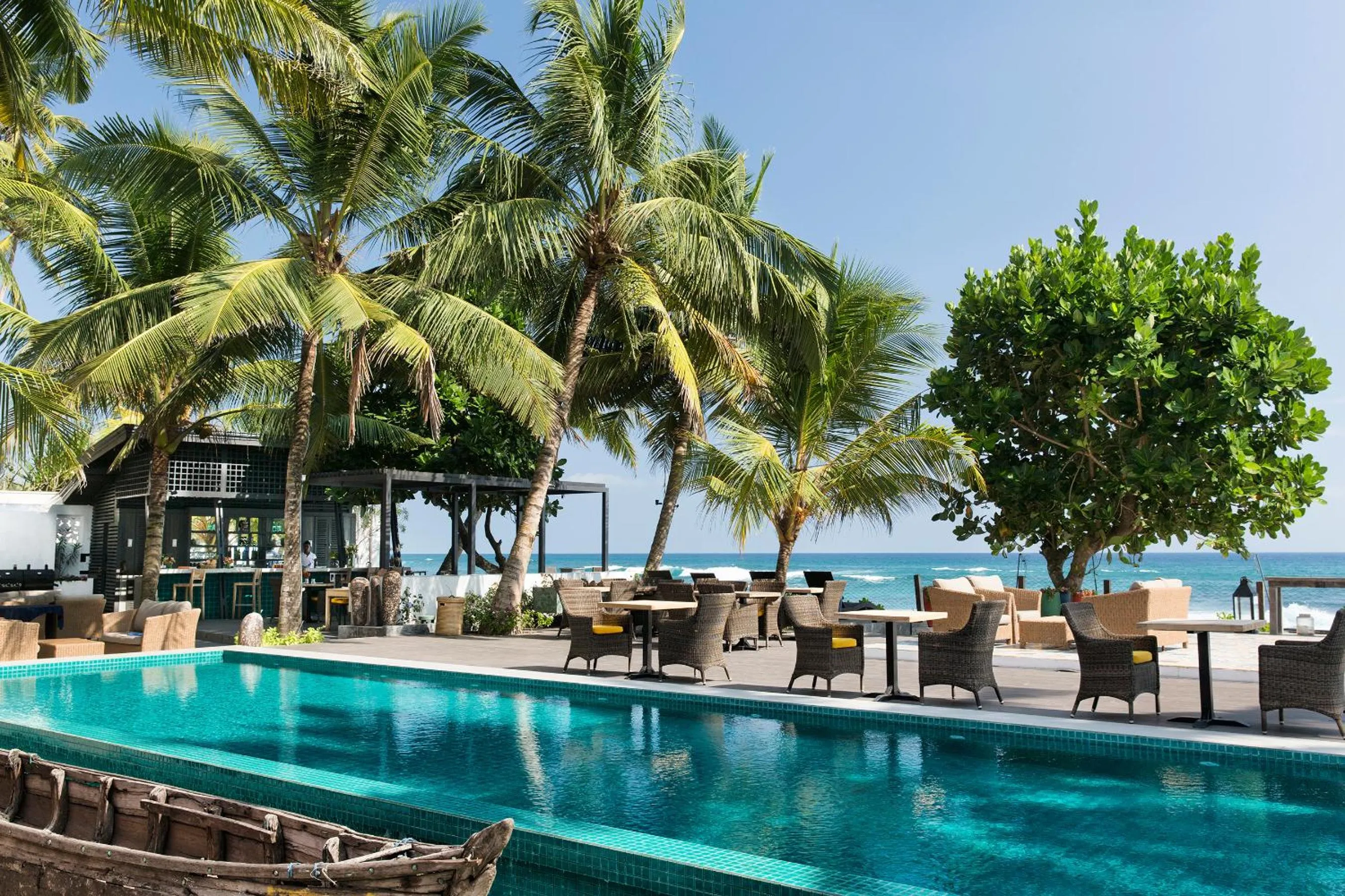 Pool view in Owl and the Pussycat Hotel & Restaurant